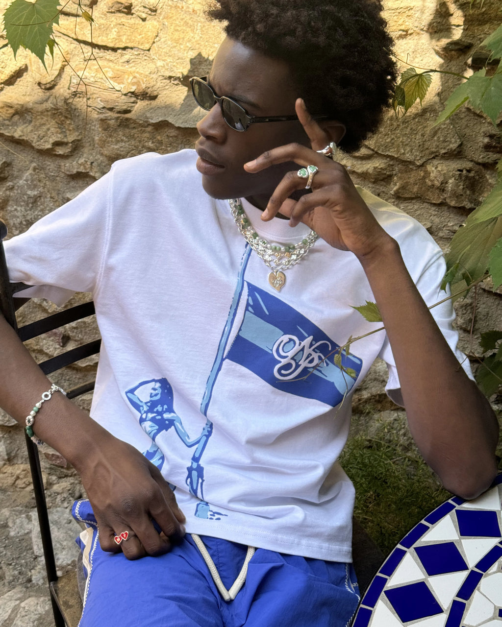 Camiseta Flag Blanca