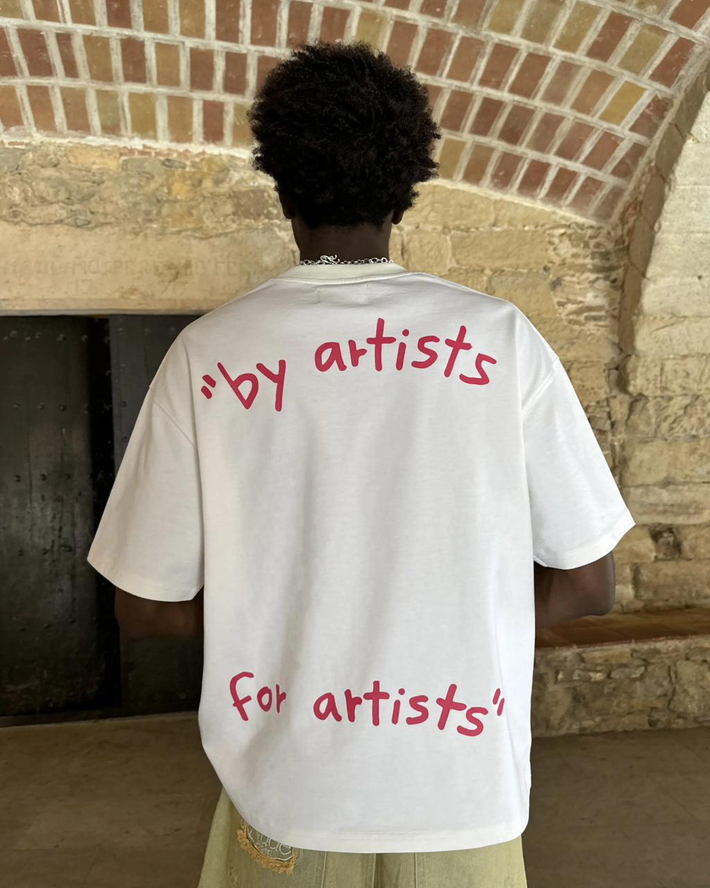 Camiseta Motto Beige