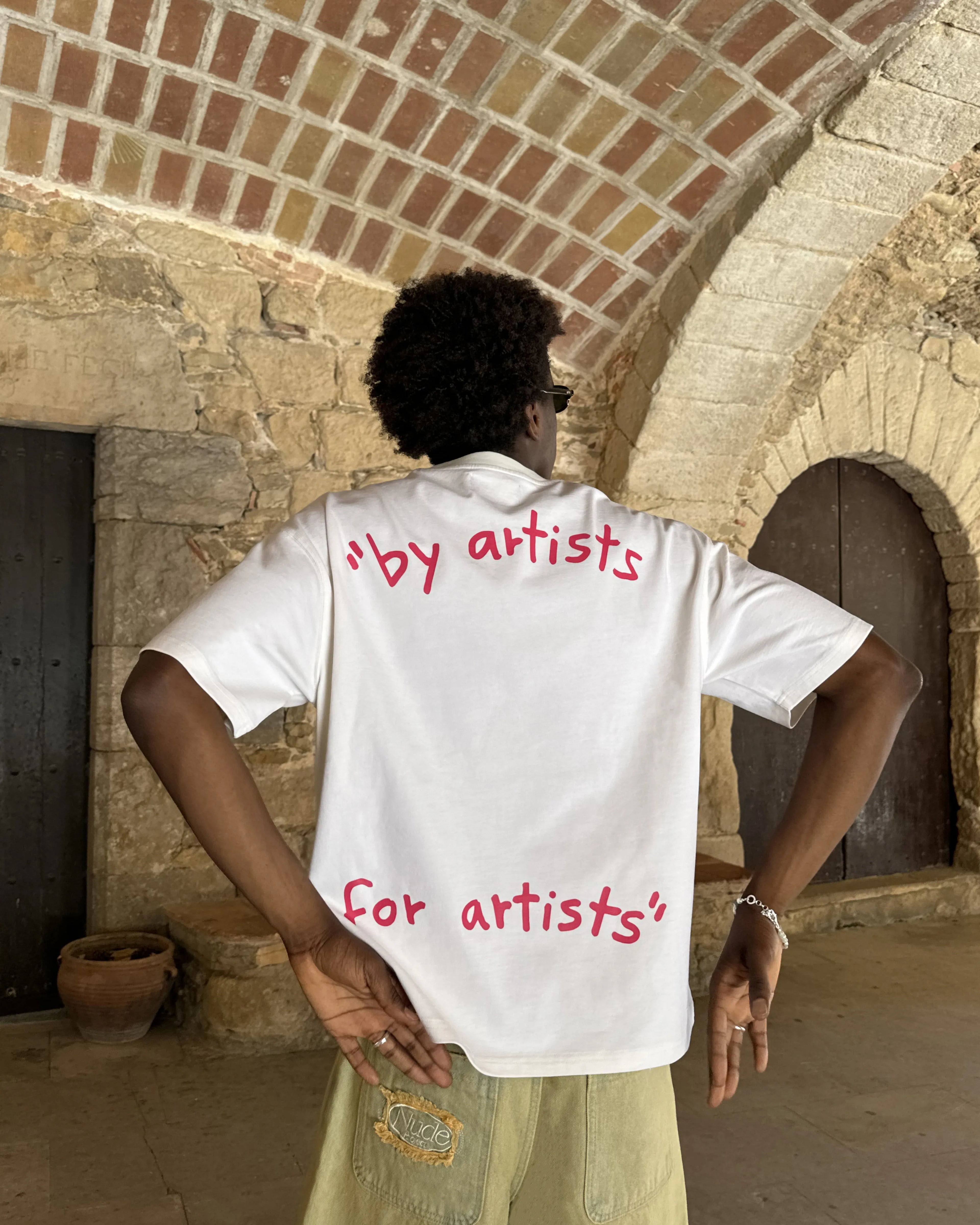 Camiseta Motto Beige