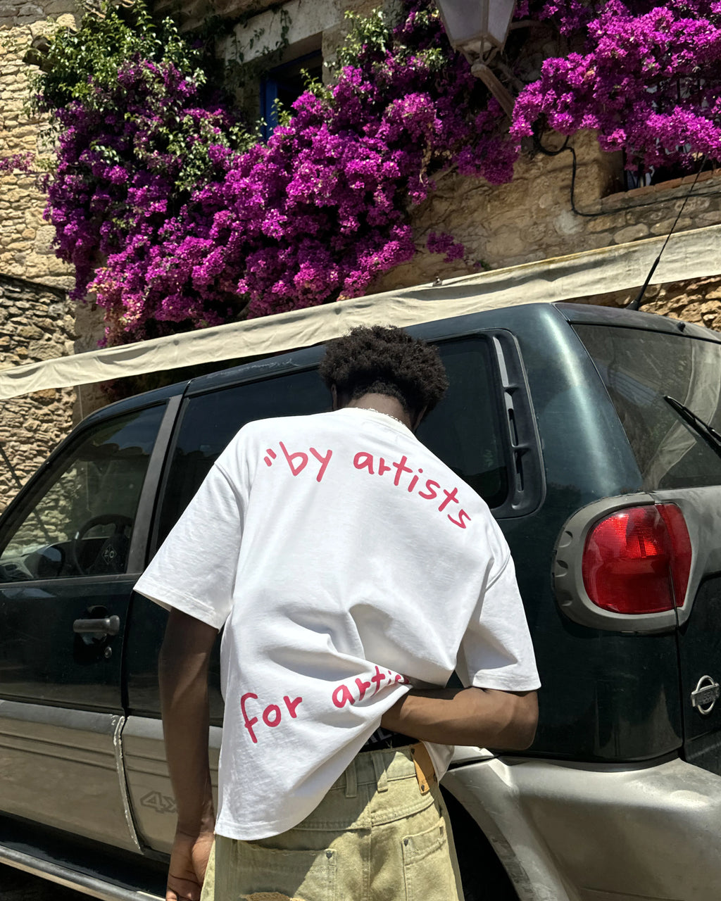 Camiseta Motto Beige