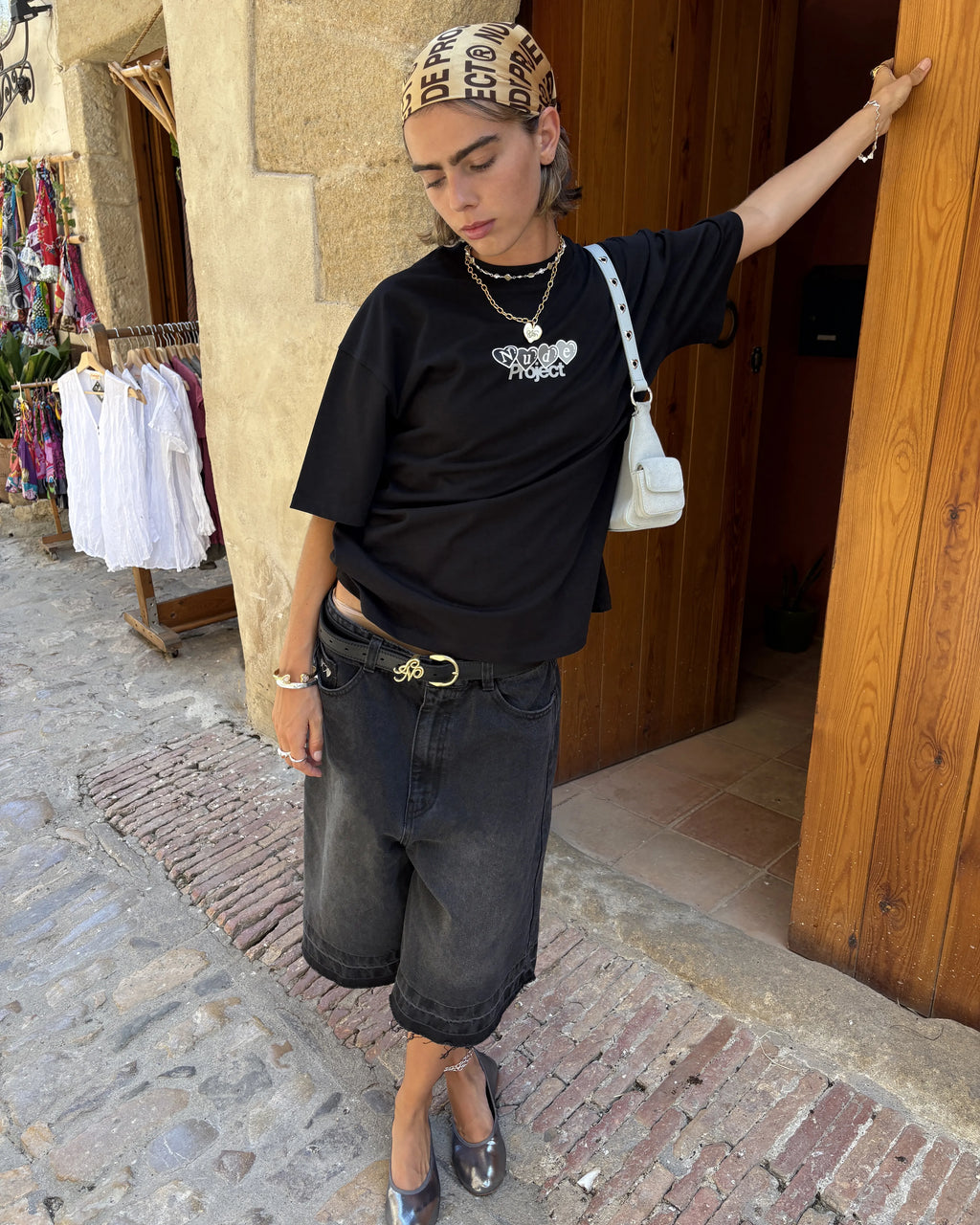 Pantalón Corto Baggy Negro Old Denim