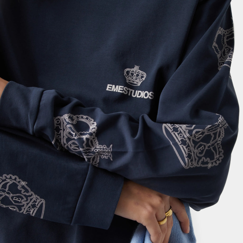 Crown Navy Long Sleeve