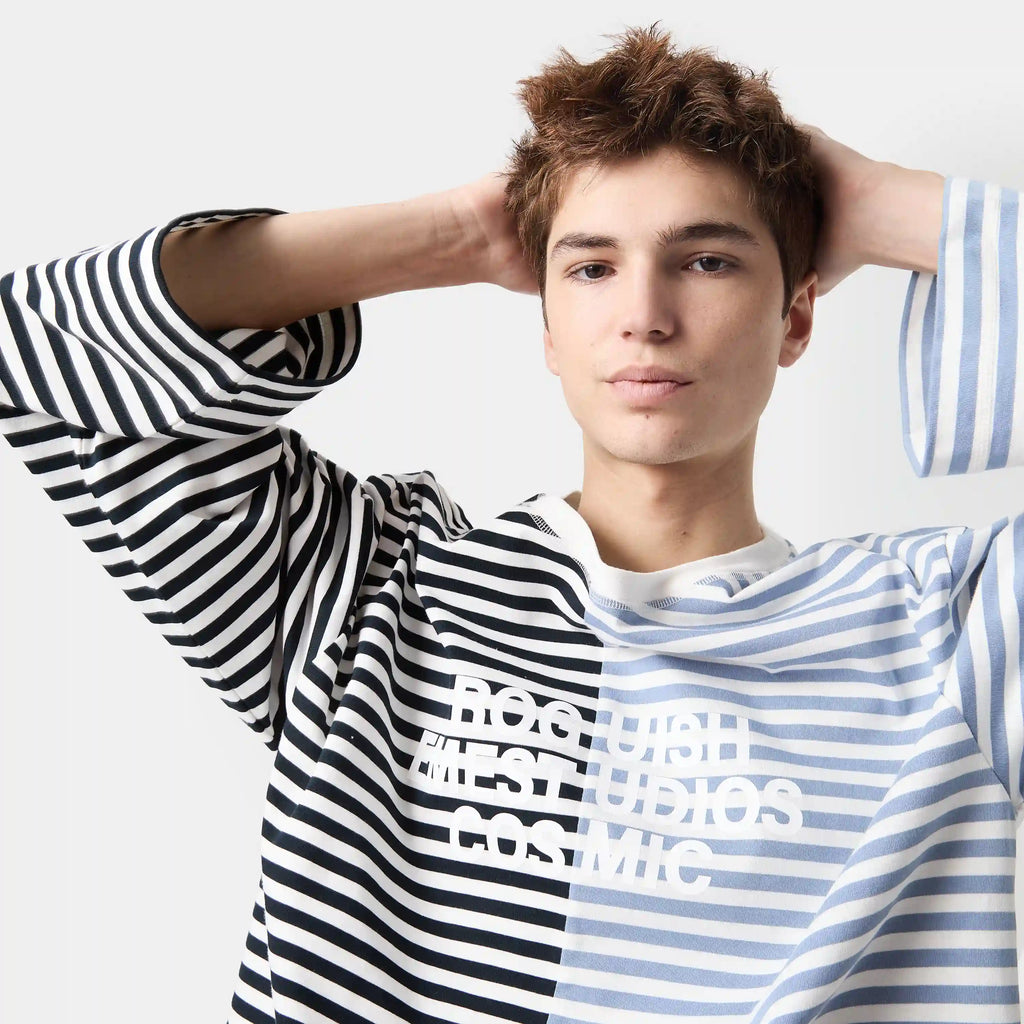 Roguish Blue Striped Long Sleeve