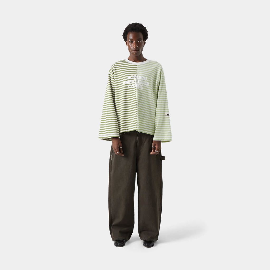 Roguish Green Striped Long Sleeve
