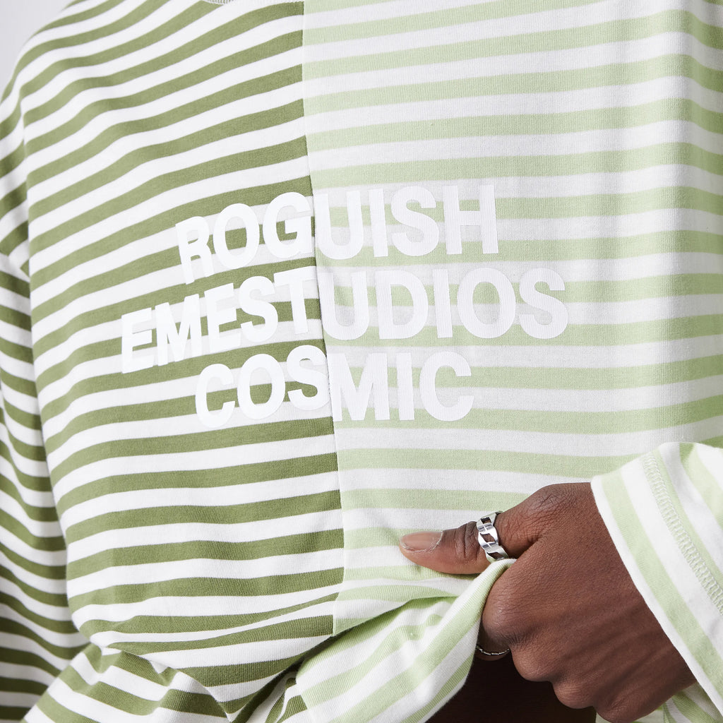 Roguish Green Striped Long Sleeve