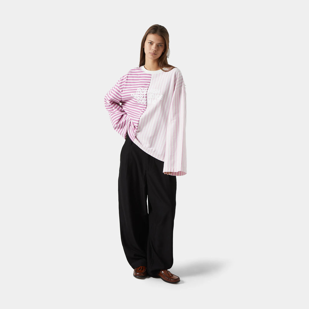 Roguish Fucsia Striped Long Sleeve