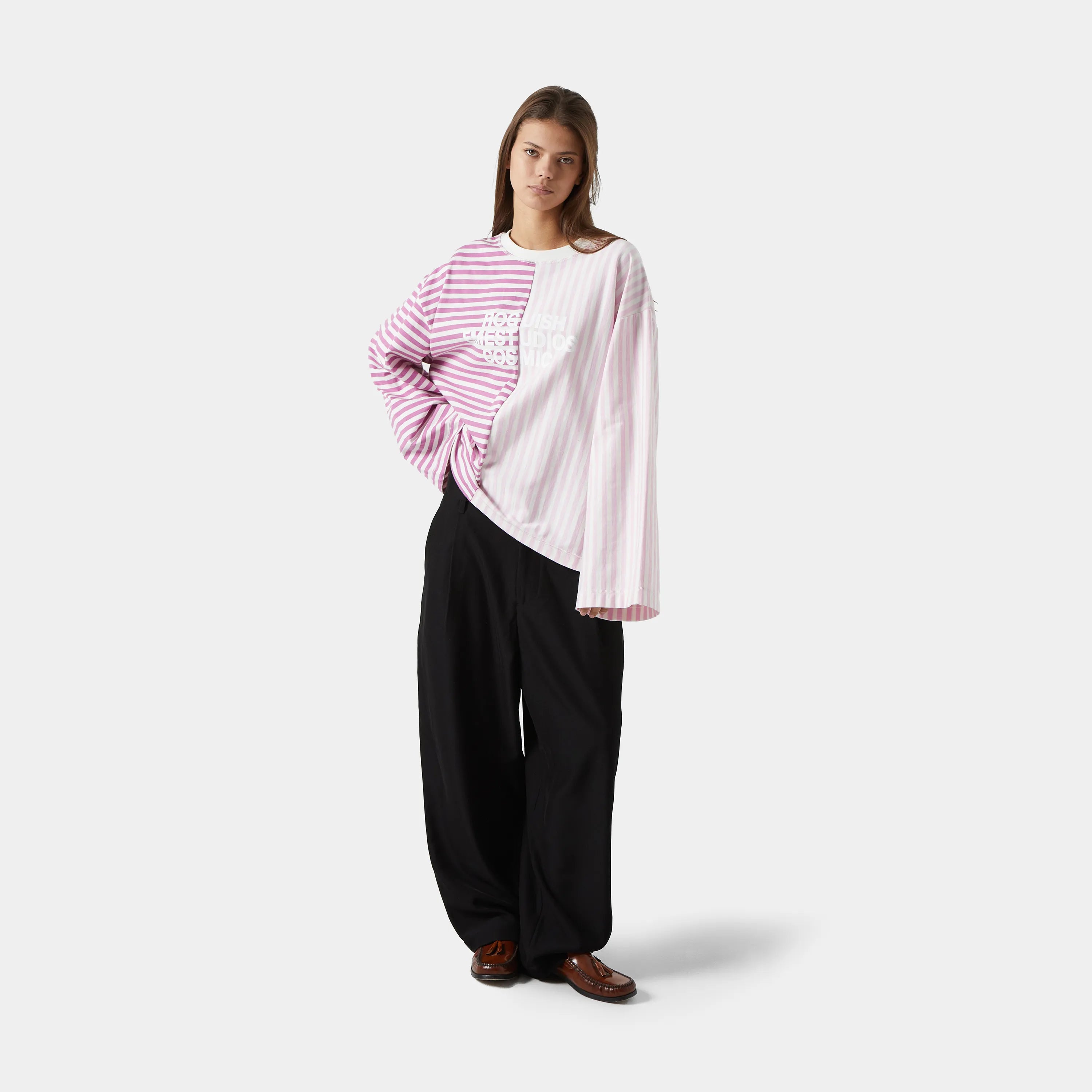Roguish Fucsia Striped Long Sleeve