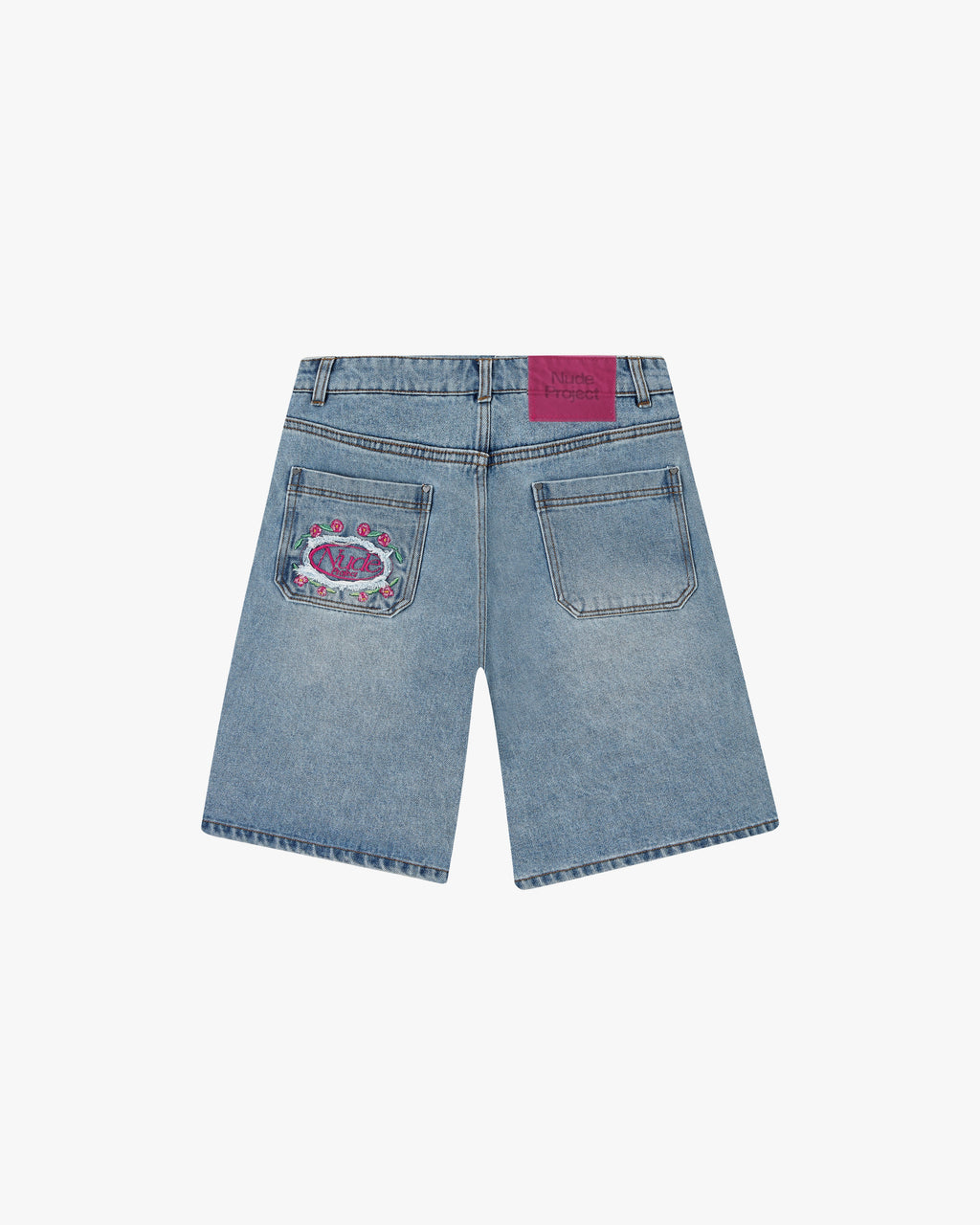 Pantalón Corto Denim Flowers