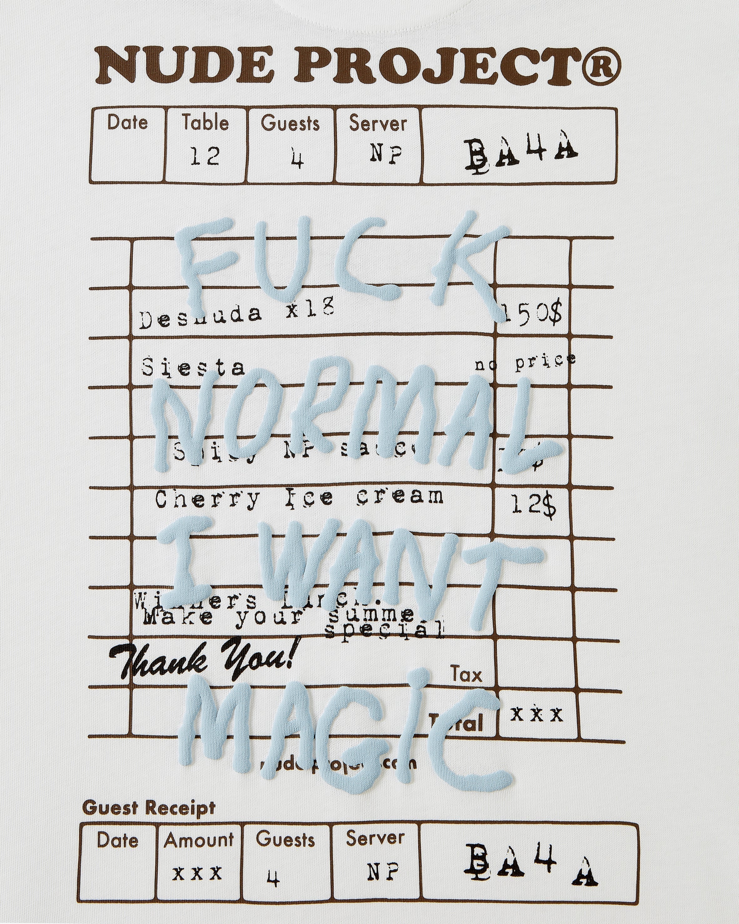 Camiseta Fuck Normal Blanca