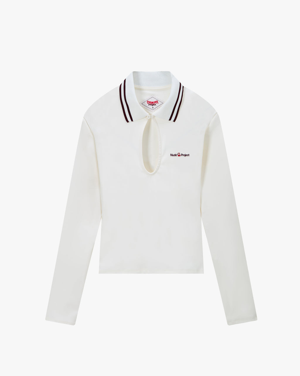 Camiseta Manga Larga Grosella Blanco