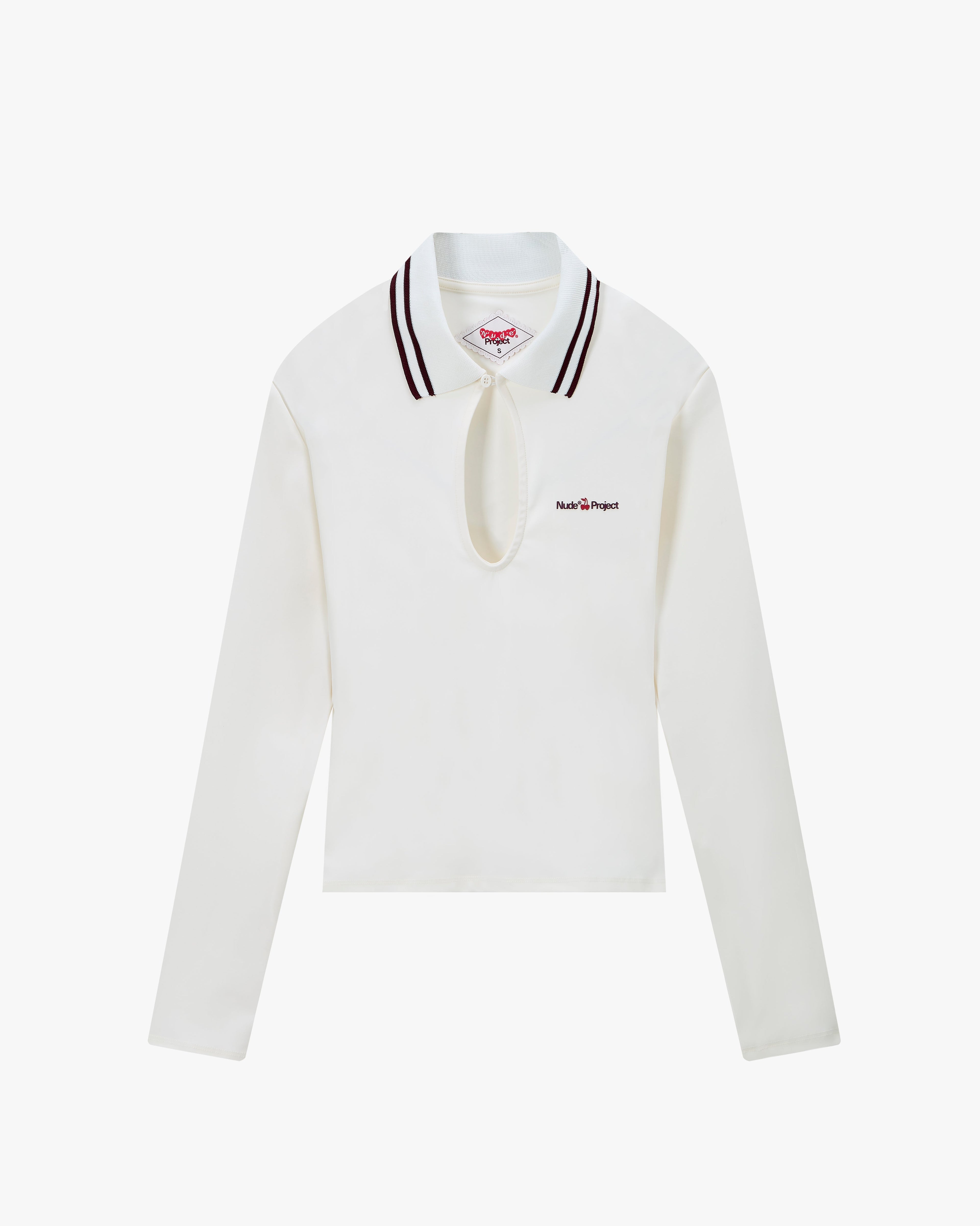 Camiseta Manga Larga Grosella Blanco