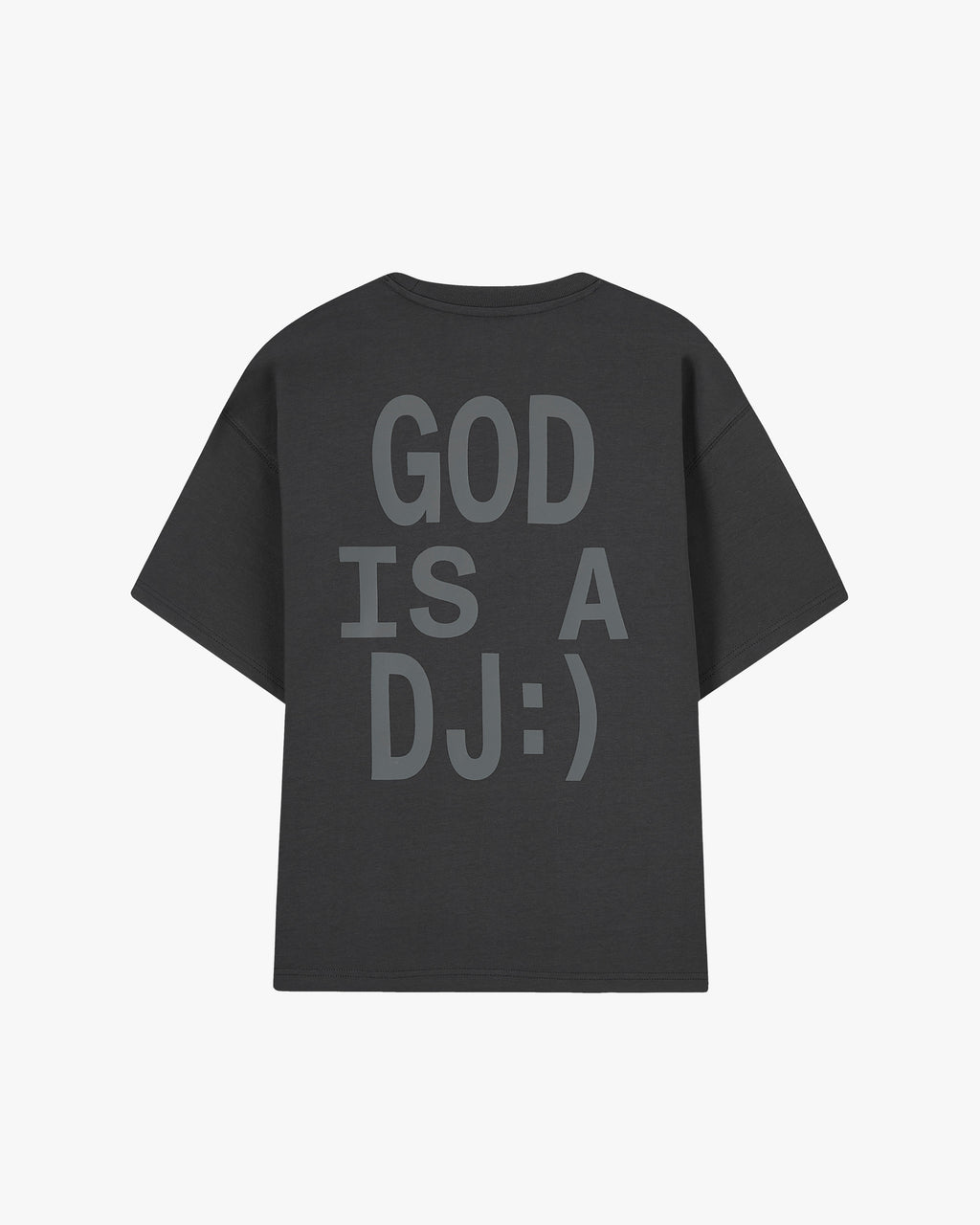Camiseta God is a DJ Gris Oscuro