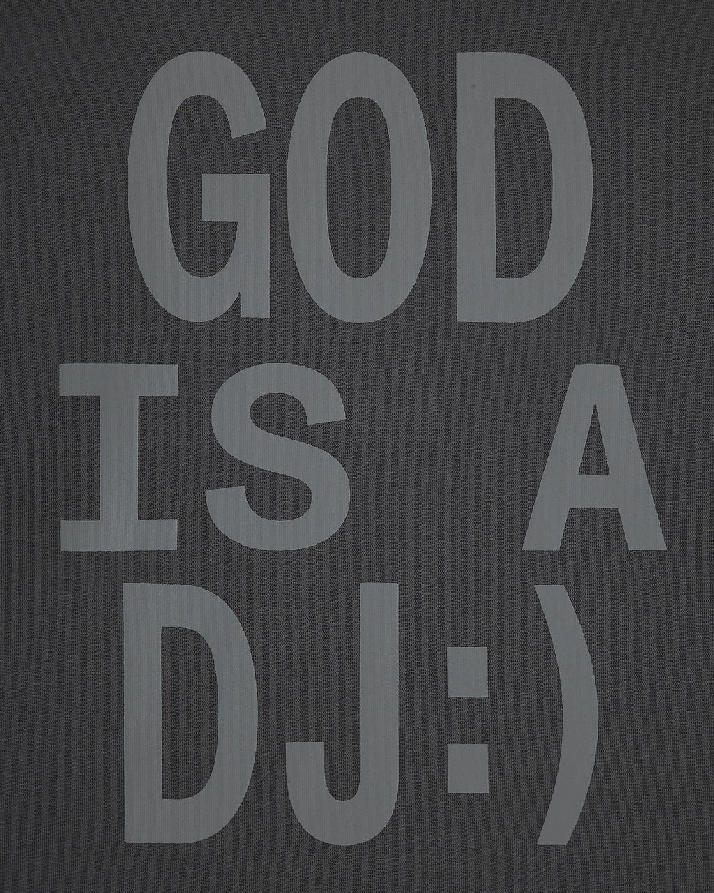 Camiseta God is a DJ Gris Oscuro
