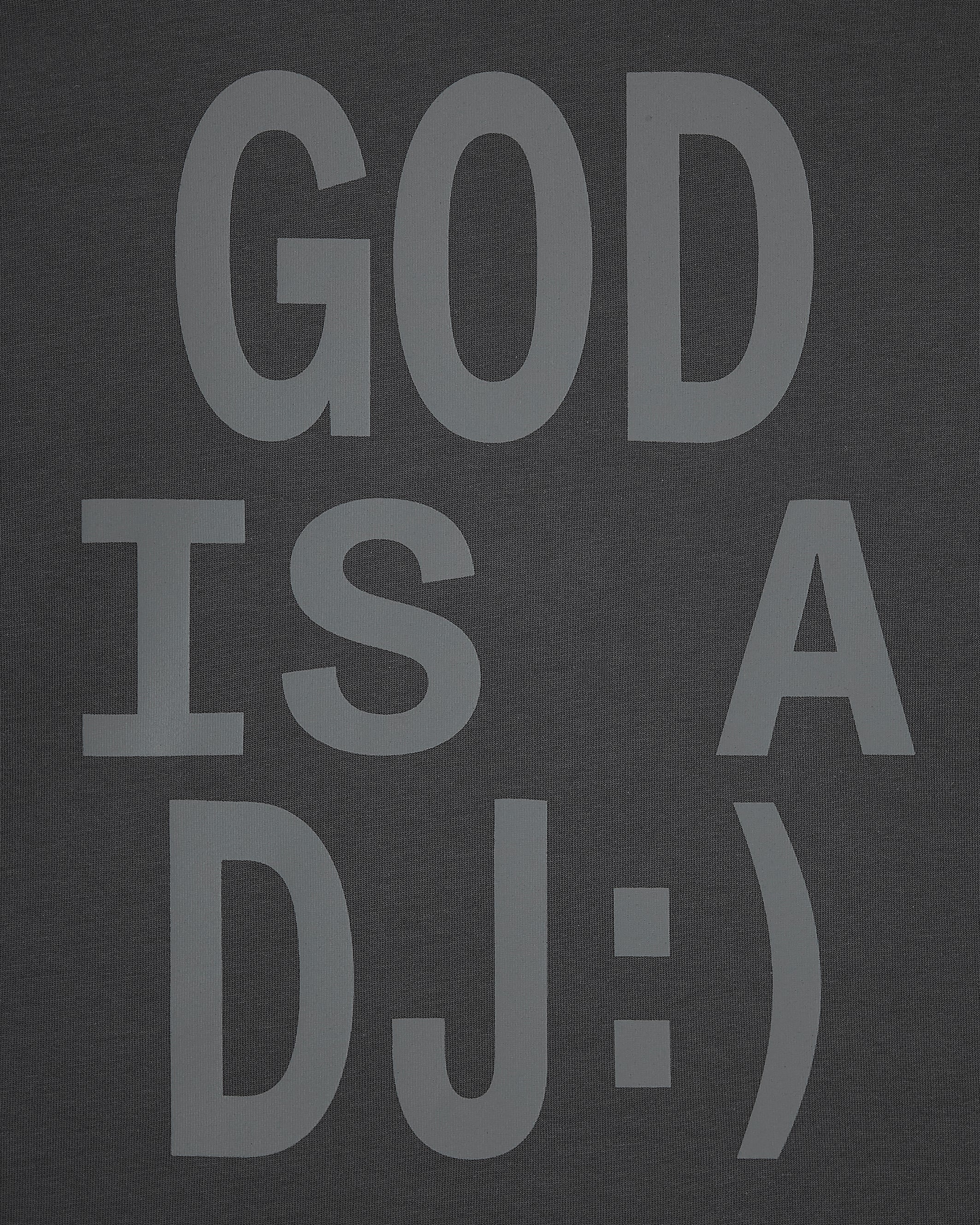 Camiseta God is a DJ Gris Oscuro