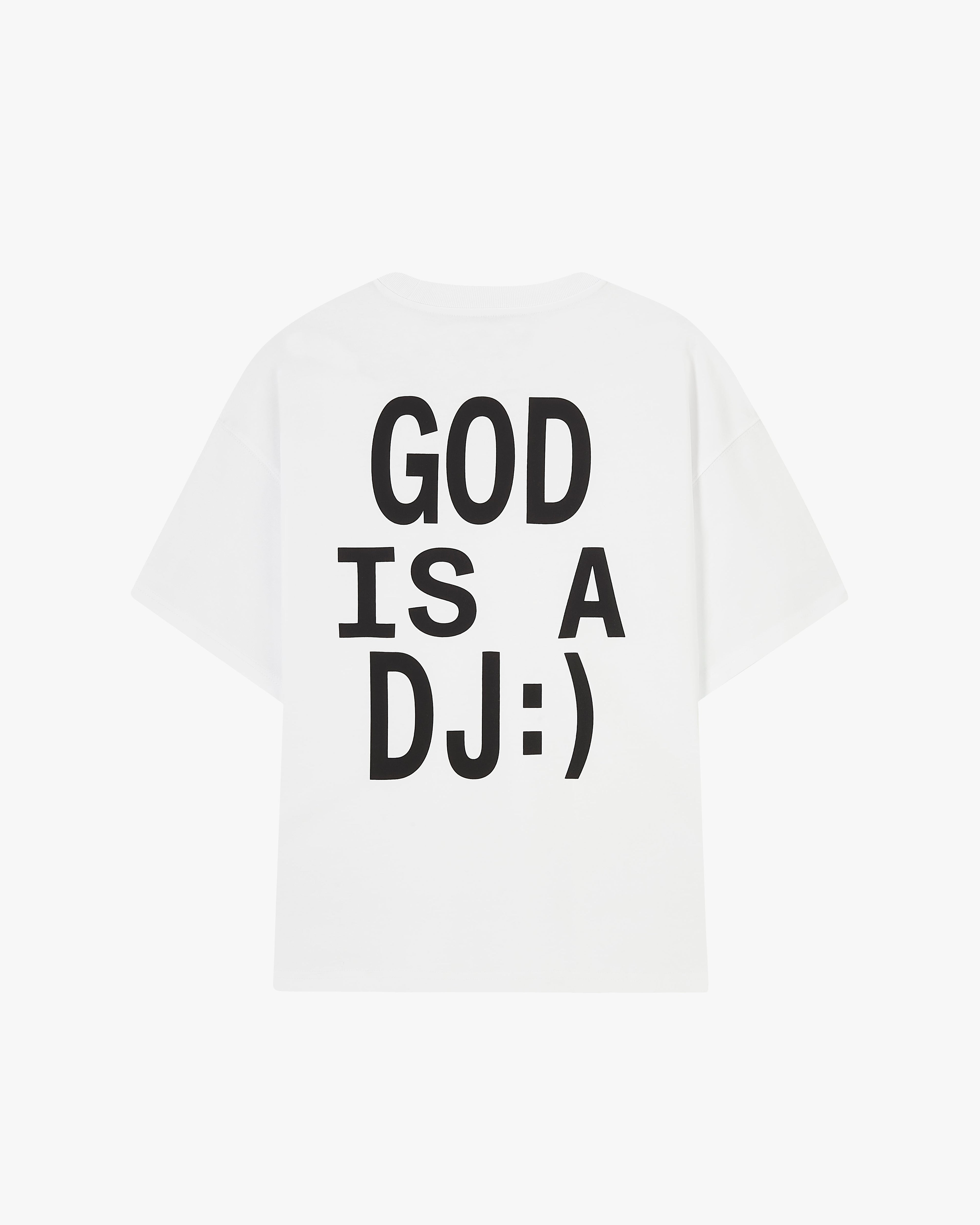 Camiseta God is a DJ Blanca
