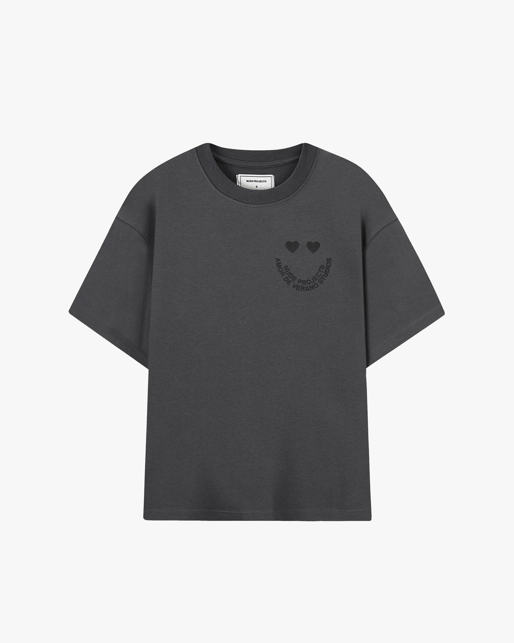 Camiseta Happy Gris Oscuro