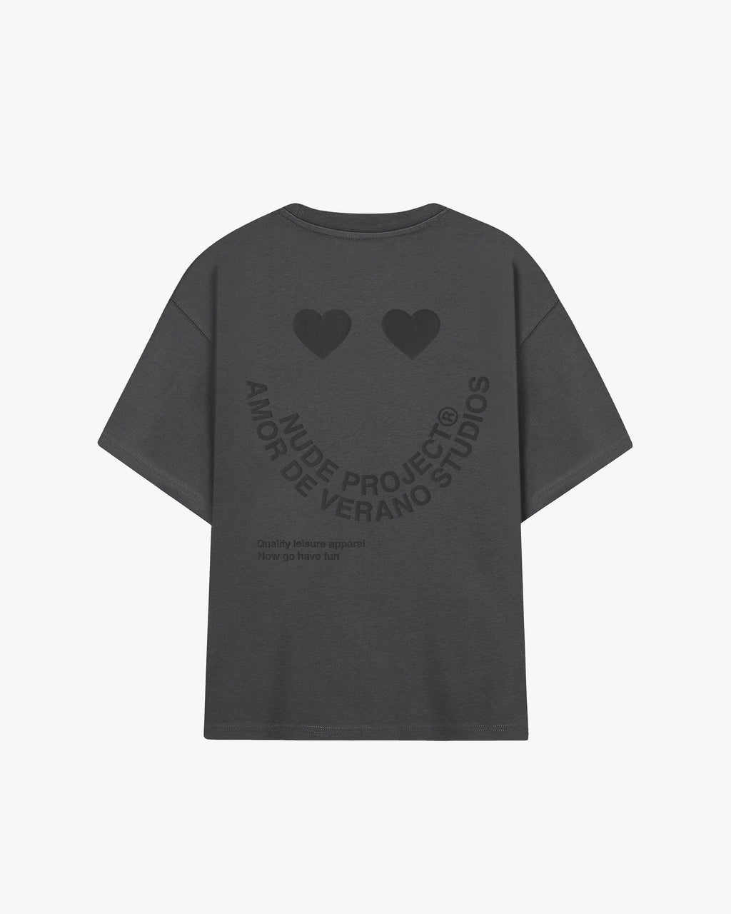 Camiseta Happy Gris Oscuro