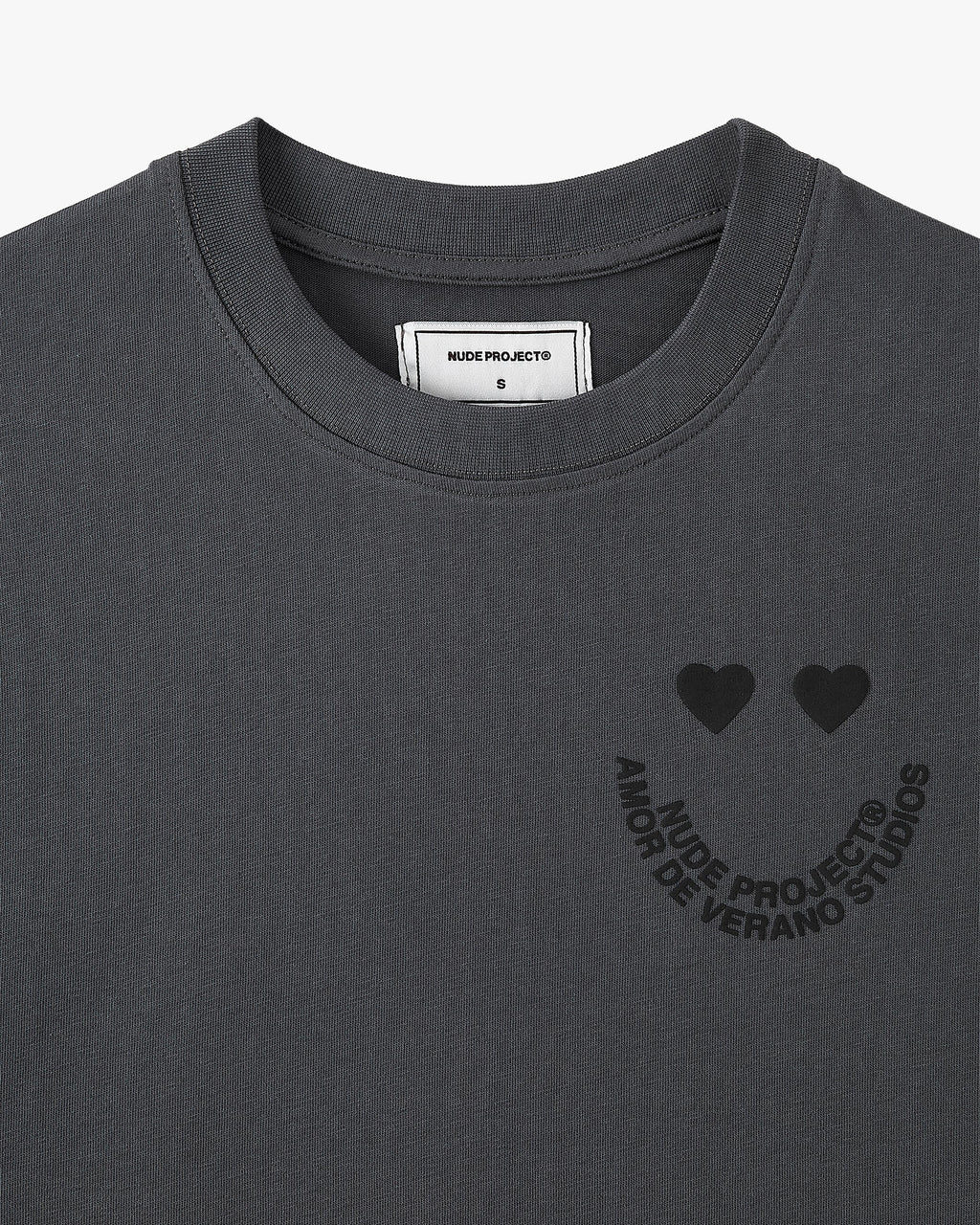 Camiseta Happy Gris Oscuro