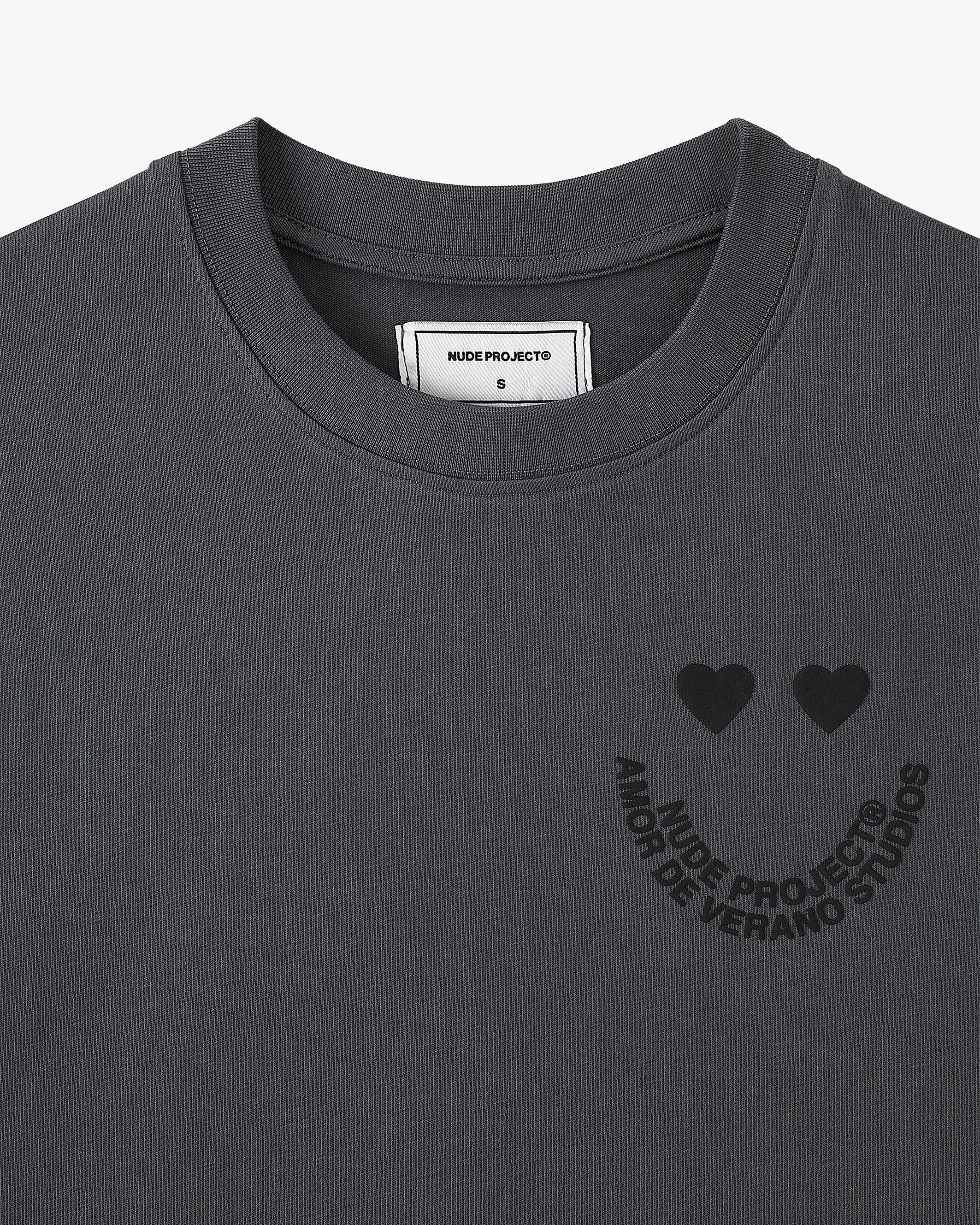 Camiseta Happy Gris Oscuro