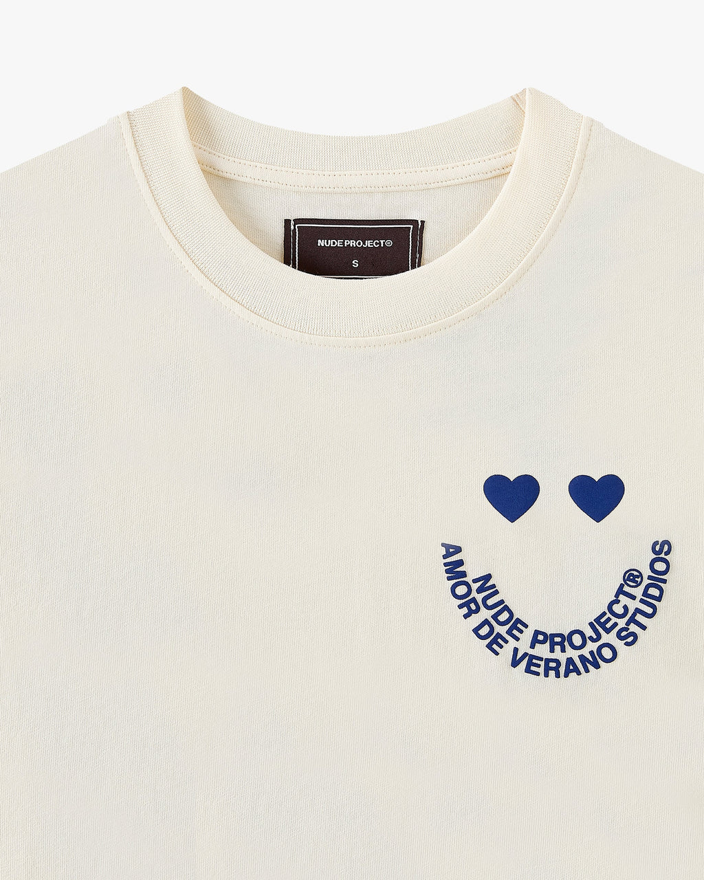 Camiseta Happy Blanco Crema