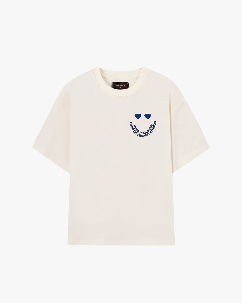 Camiseta Happy Blanco Crema