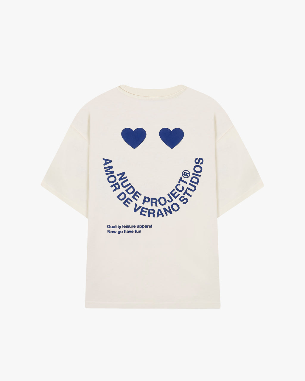 Camiseta Happy Blanco Crema