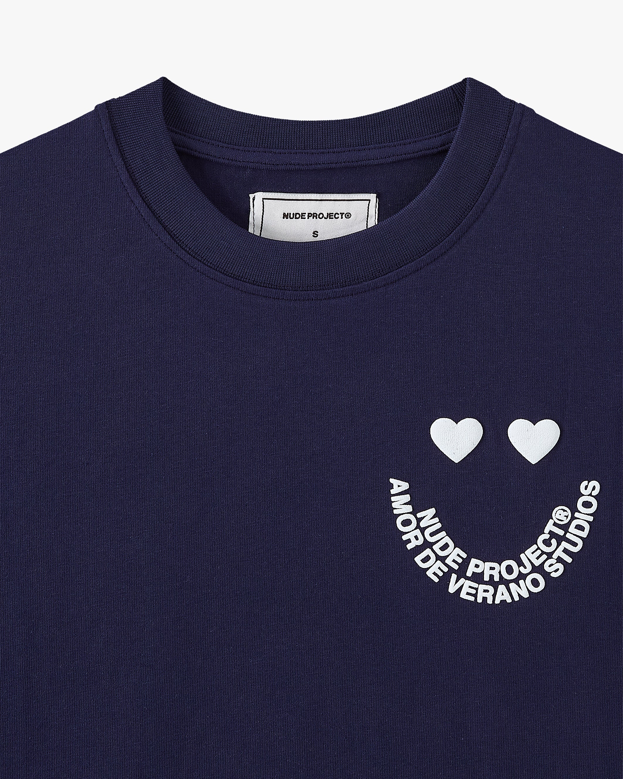 Camiseta Happy Azul Marino