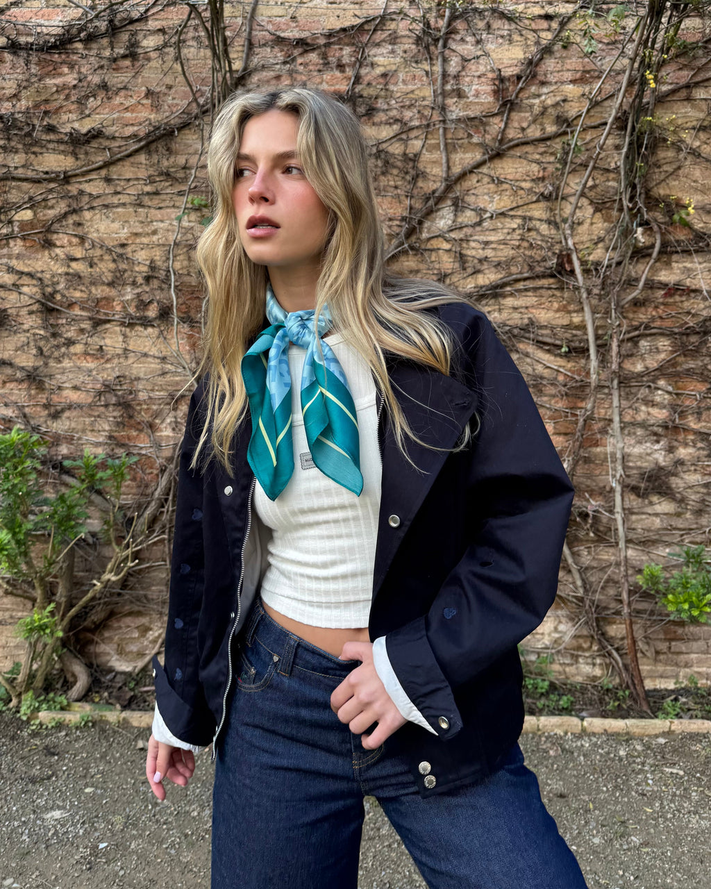 Chaqueta Flap Twill Azul Marino