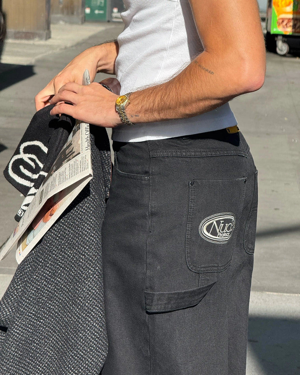 Pantalón Vaquero Barrel Negro