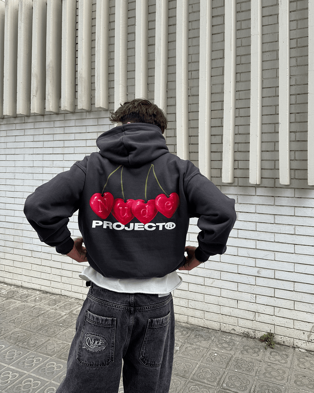 Sudadera Cherry Gris Oscuro