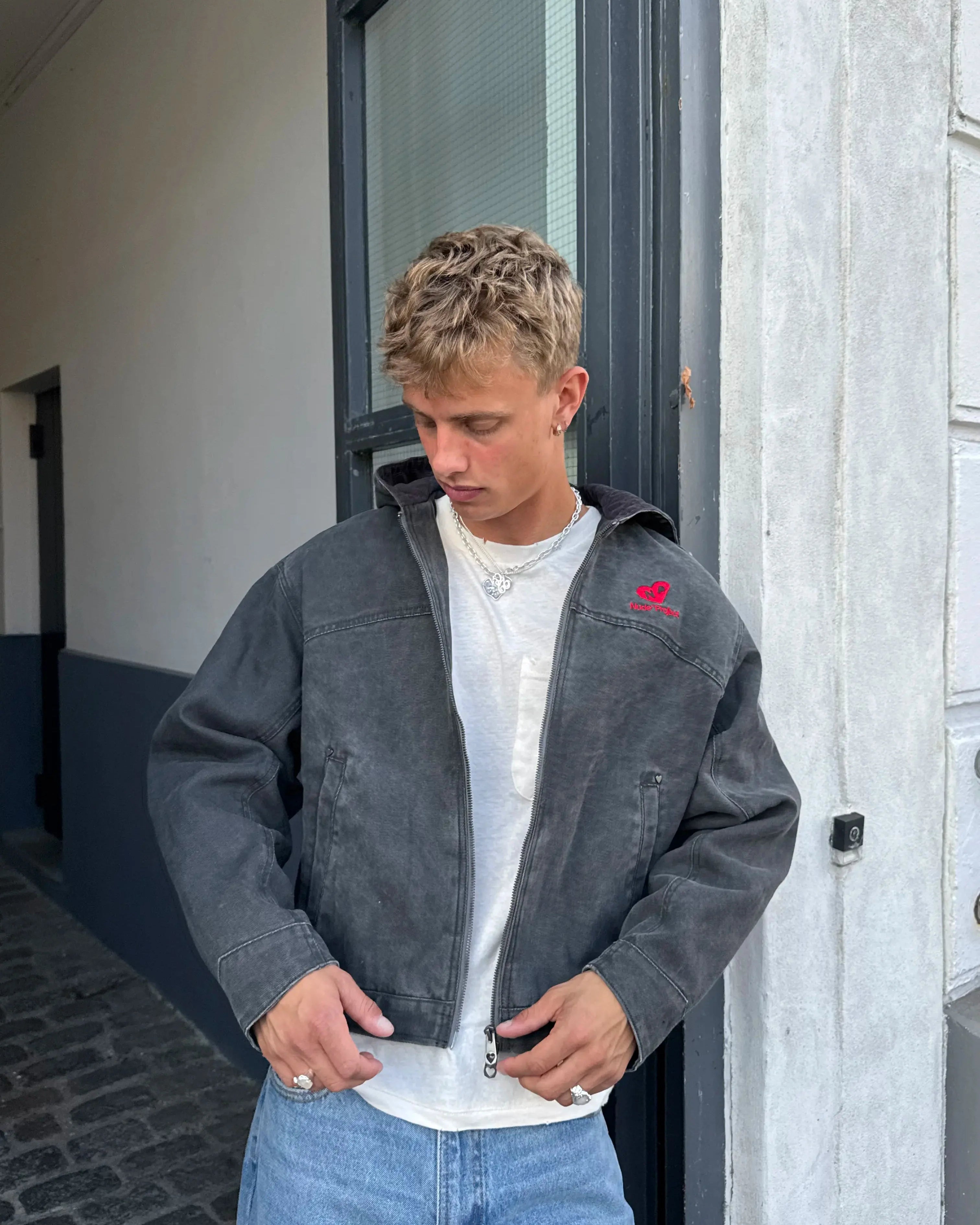 Chaqueta Co-Worker Canvas Gris Oscuro