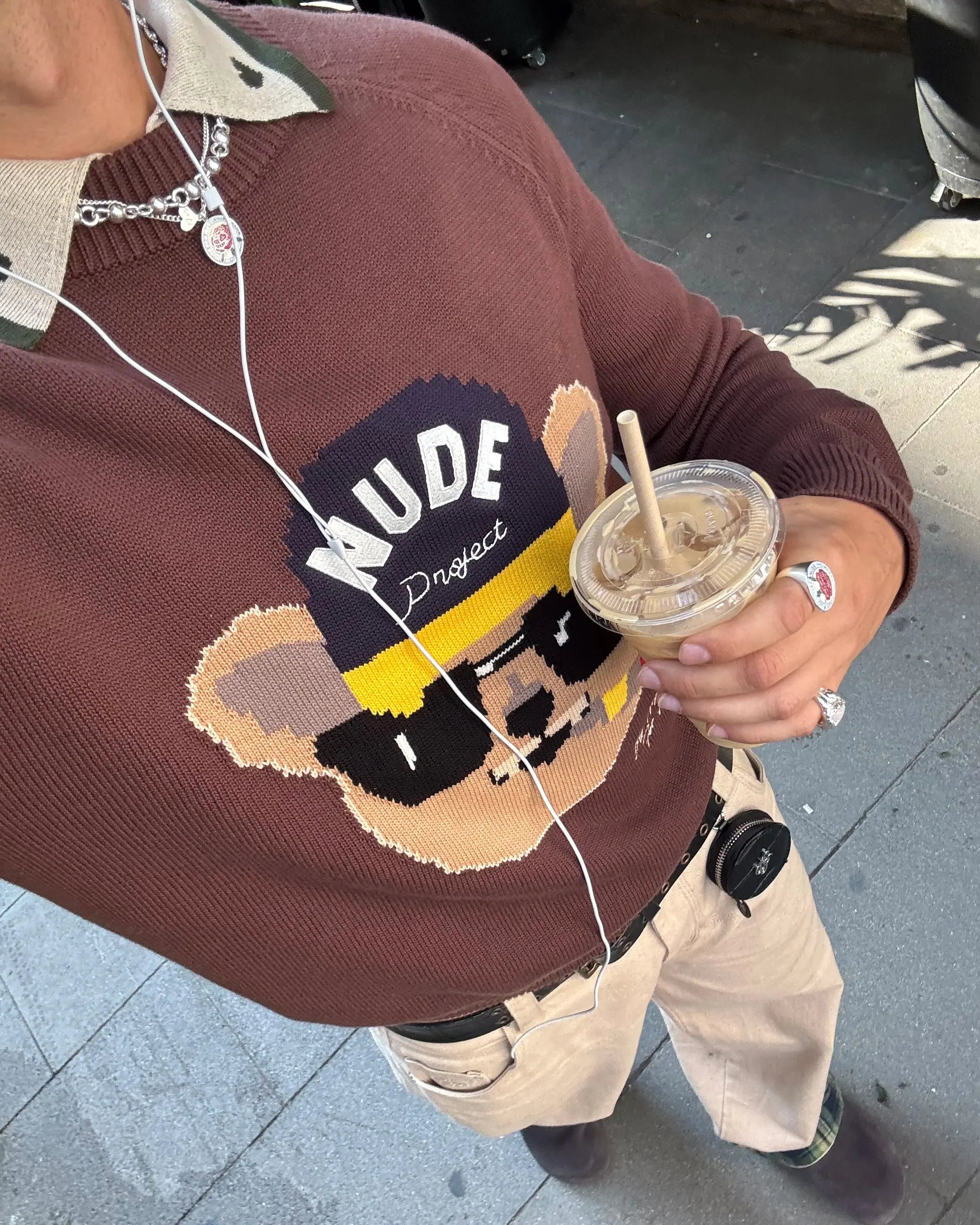 Teddy Knit Sweater Brown