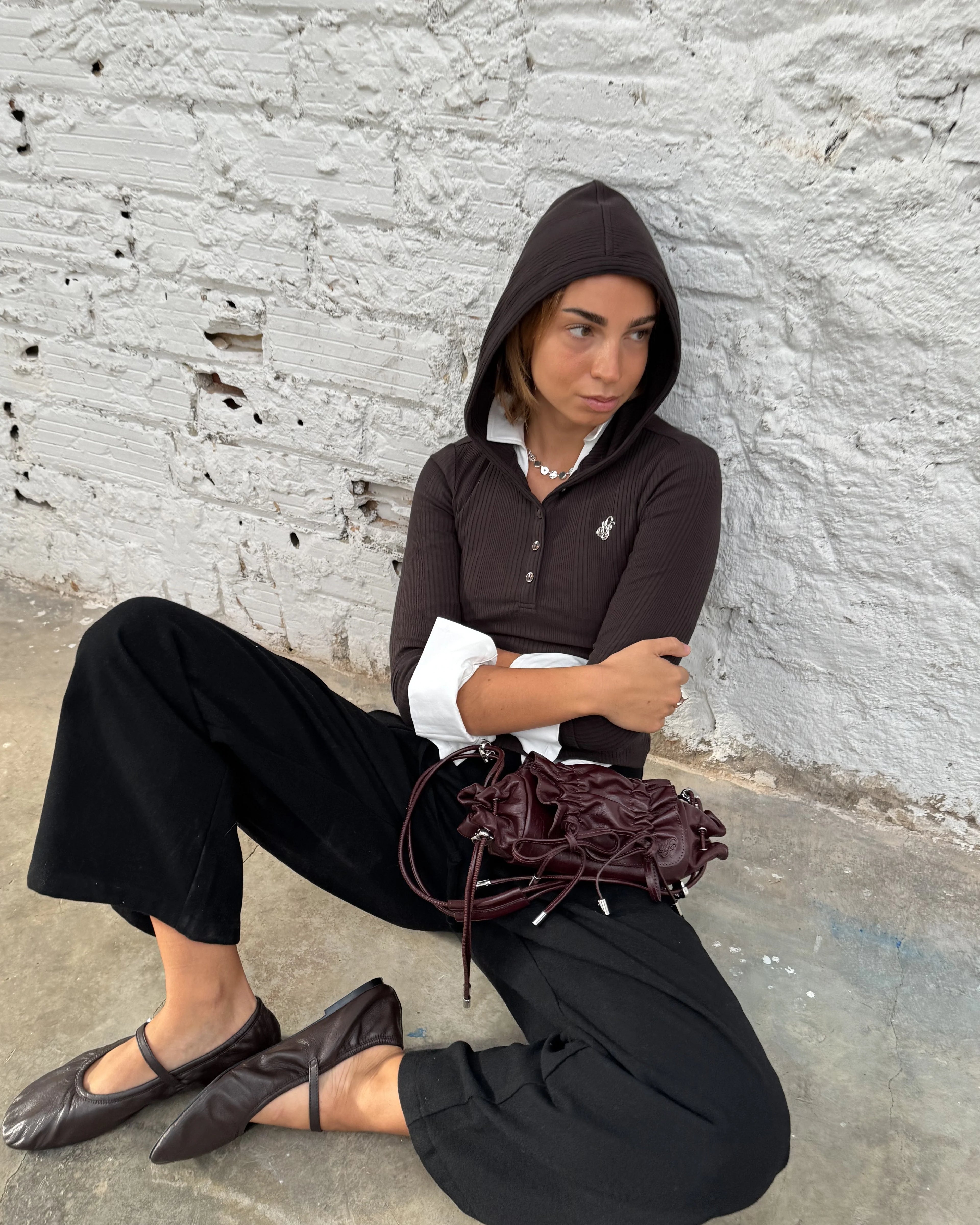 Camiseta Manga Larga Biz Marrón