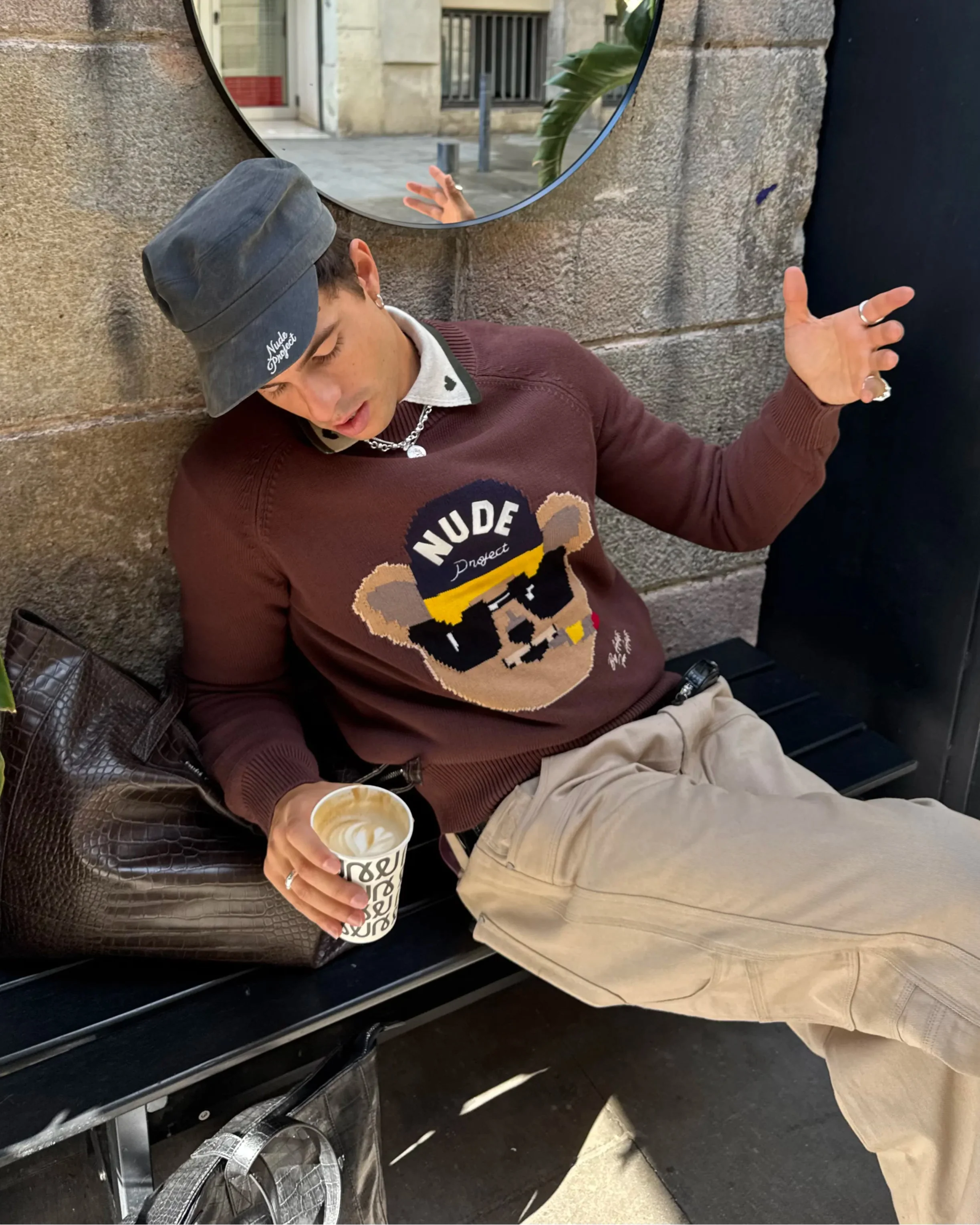 Teddy Knit Sweater Brown