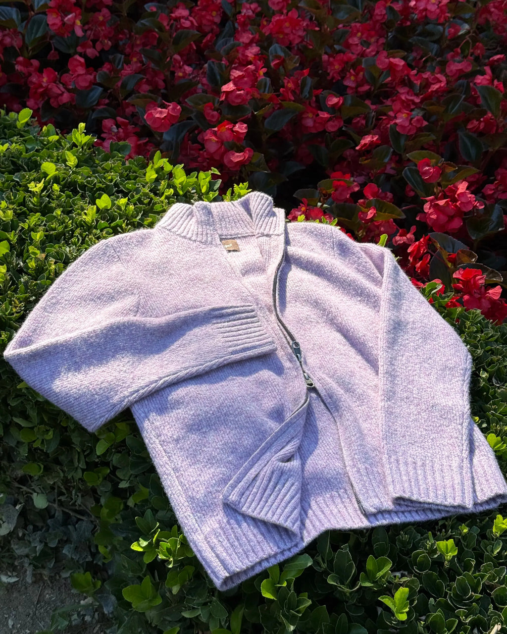 Cárdigan Con Cremallera Sweet Beige