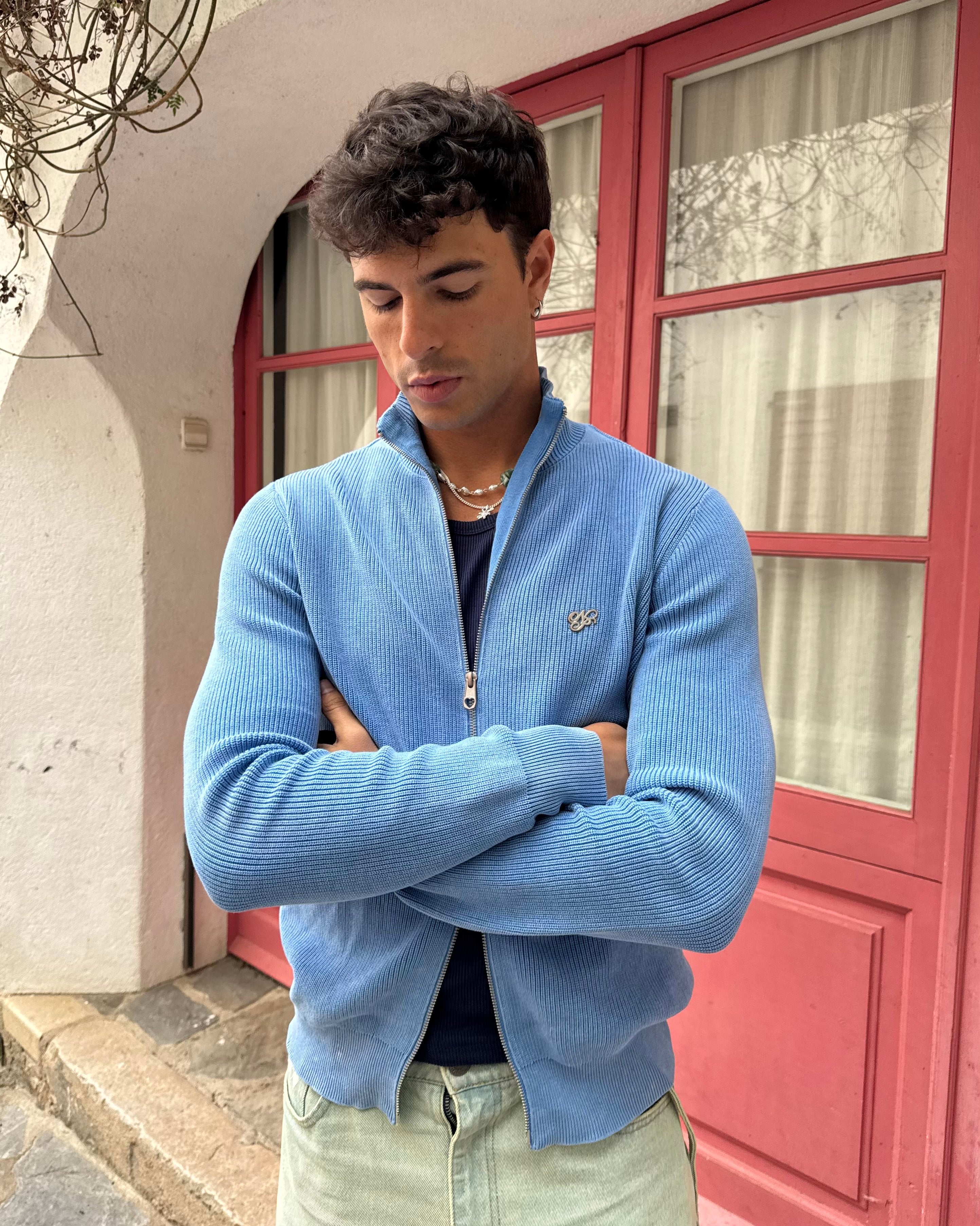 Cárdigan Con Cremallera Shady Azul