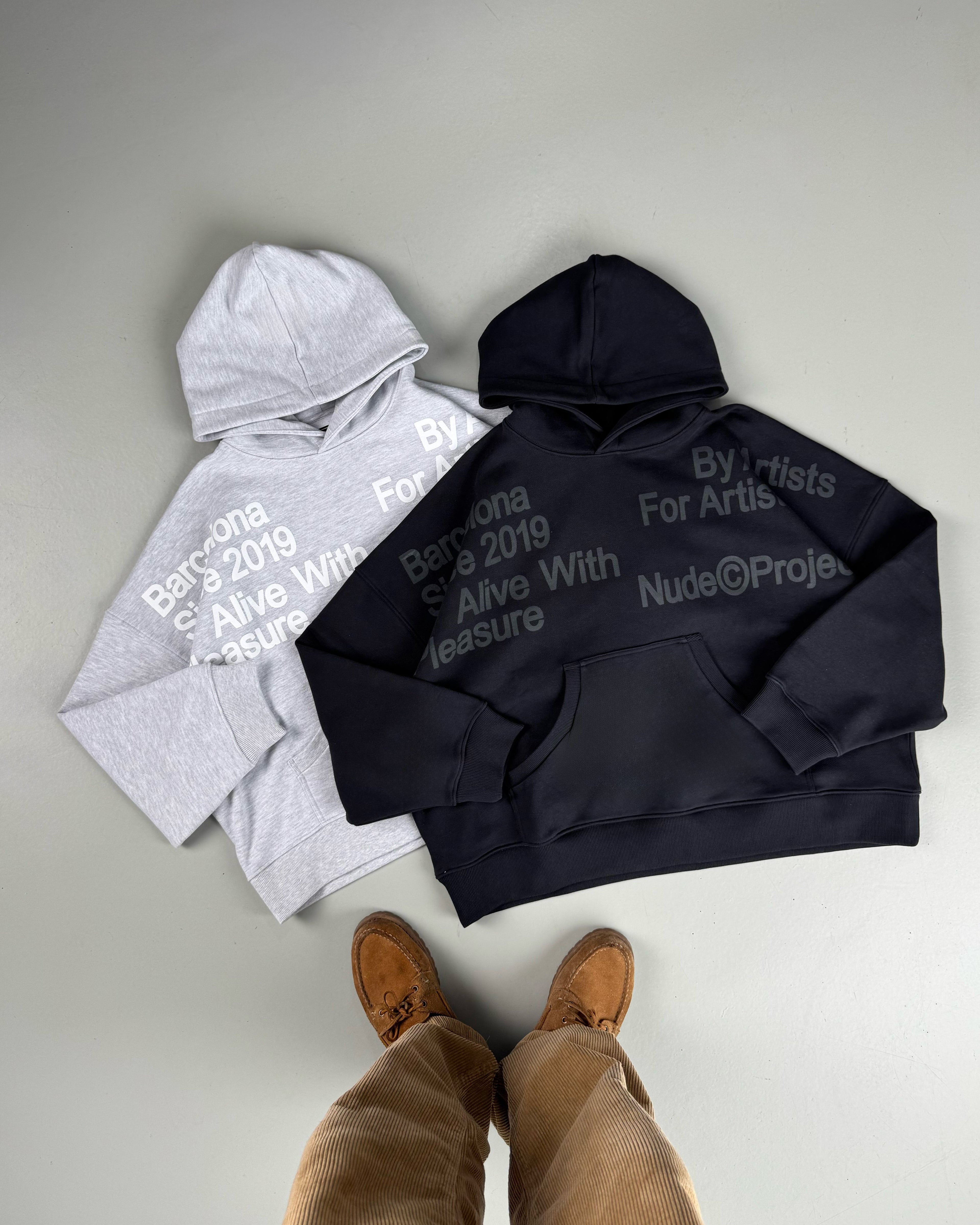 Location Boxy Hoodie Ash