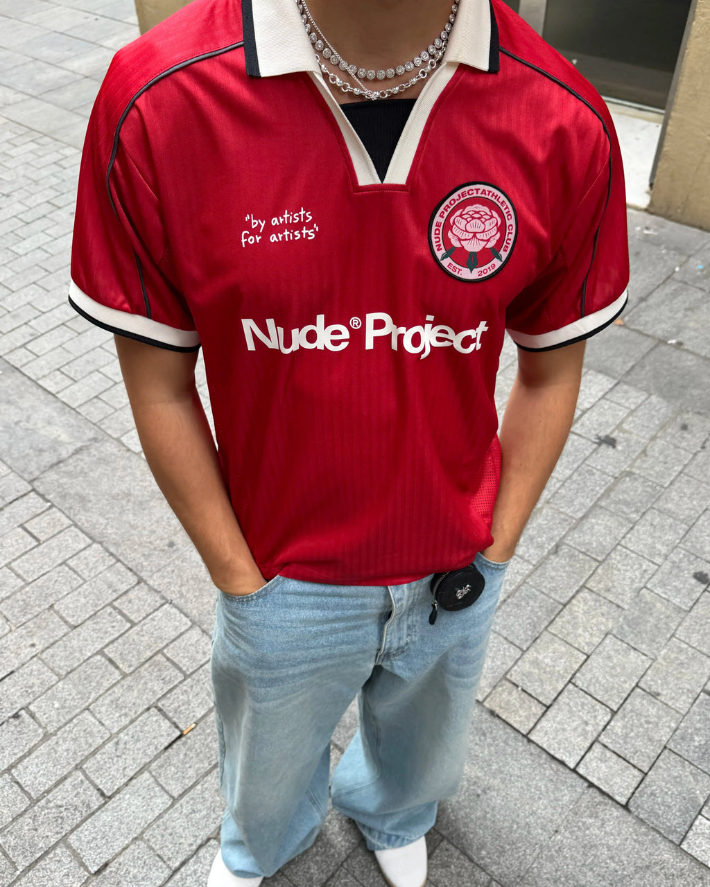 Basic Football Tee Red