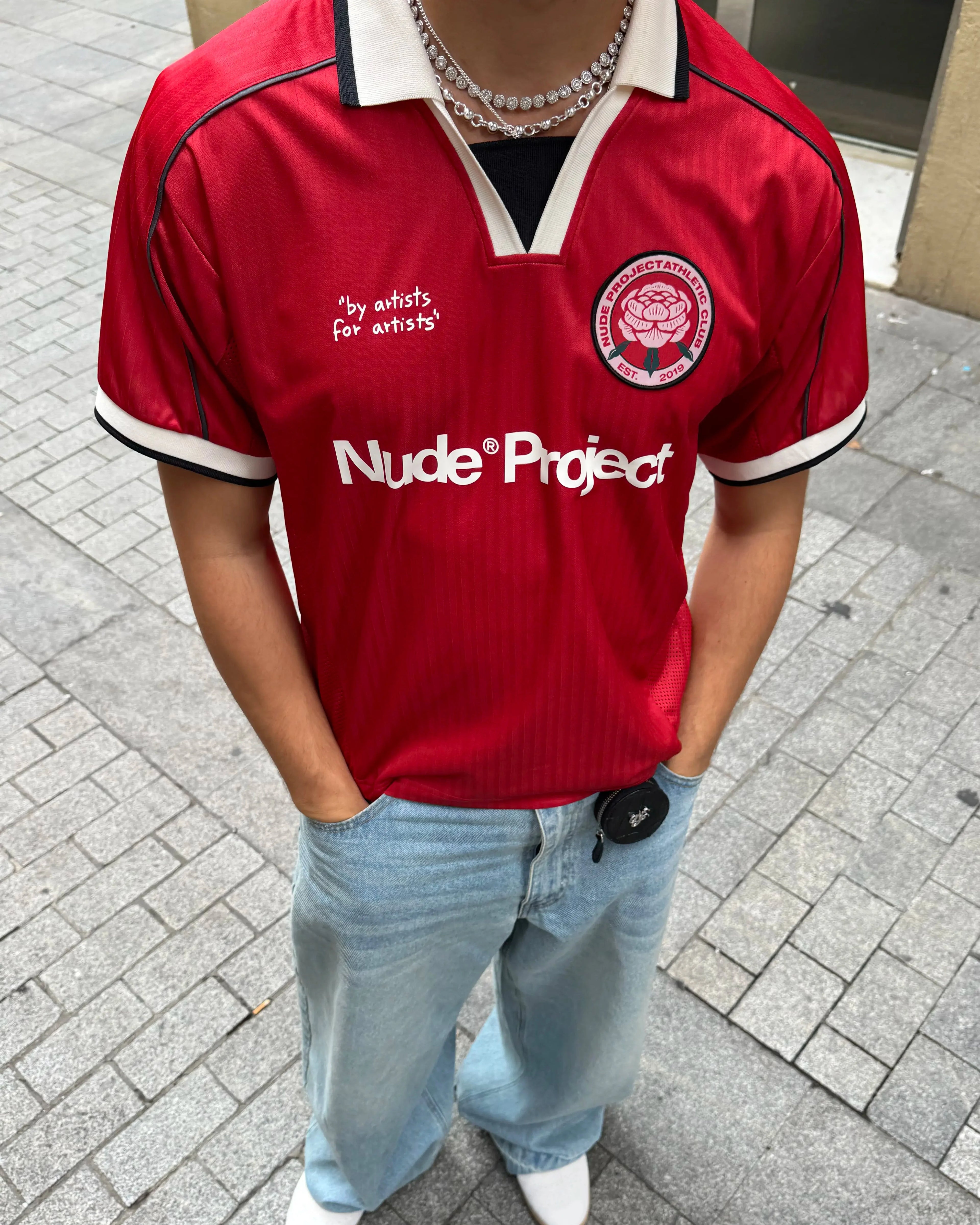 Basic Football Tee Red