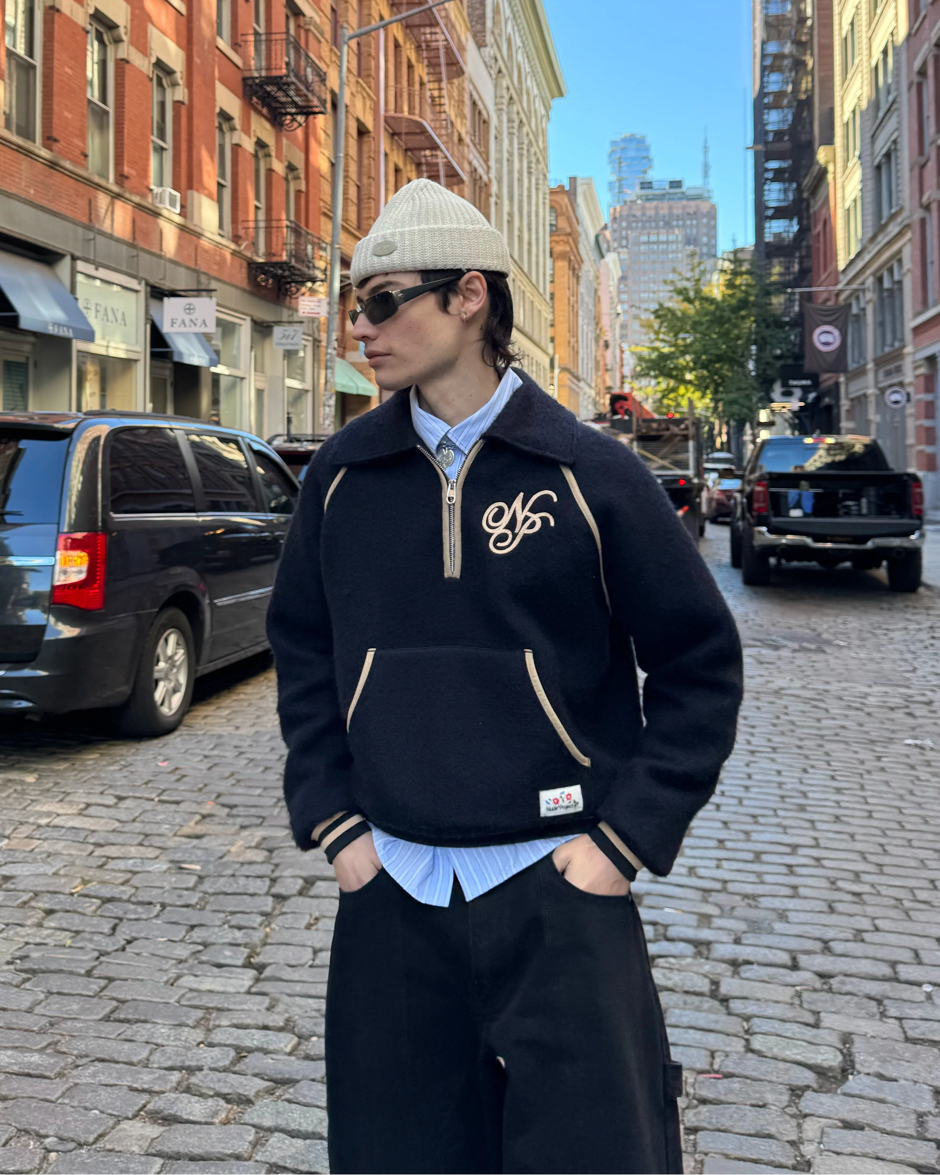 Teddy Quarter-Zip Polar Black