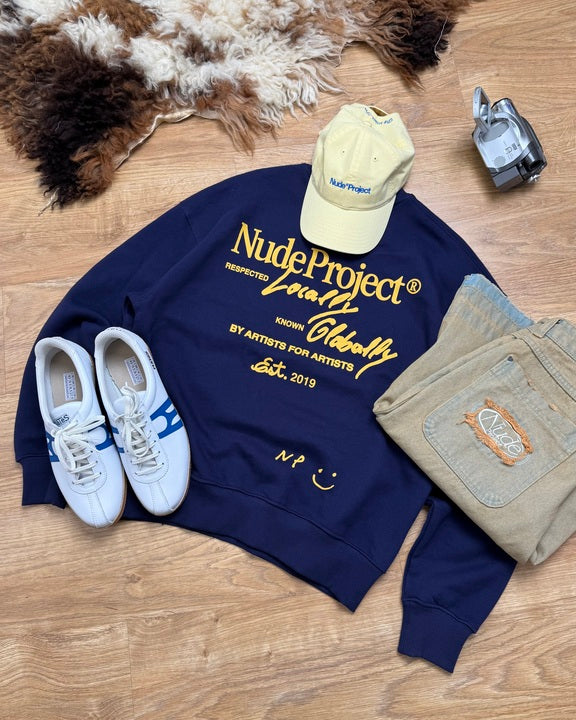 Sudadera Sin Capucha Global Soon Azul Marino