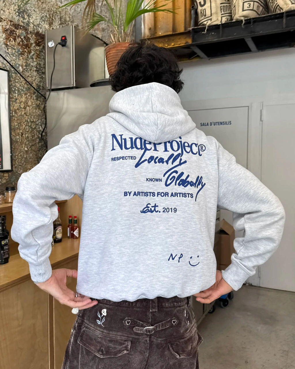 Sudadera Con Cremallera Global Soon Gris