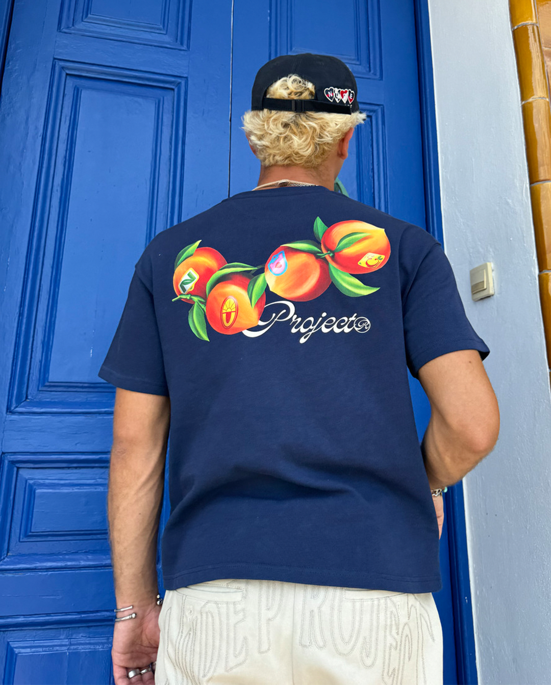 Camiseta Peach Azul Marino