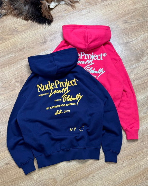 Sudadera Con Cremallera Global Soon Azul Marino