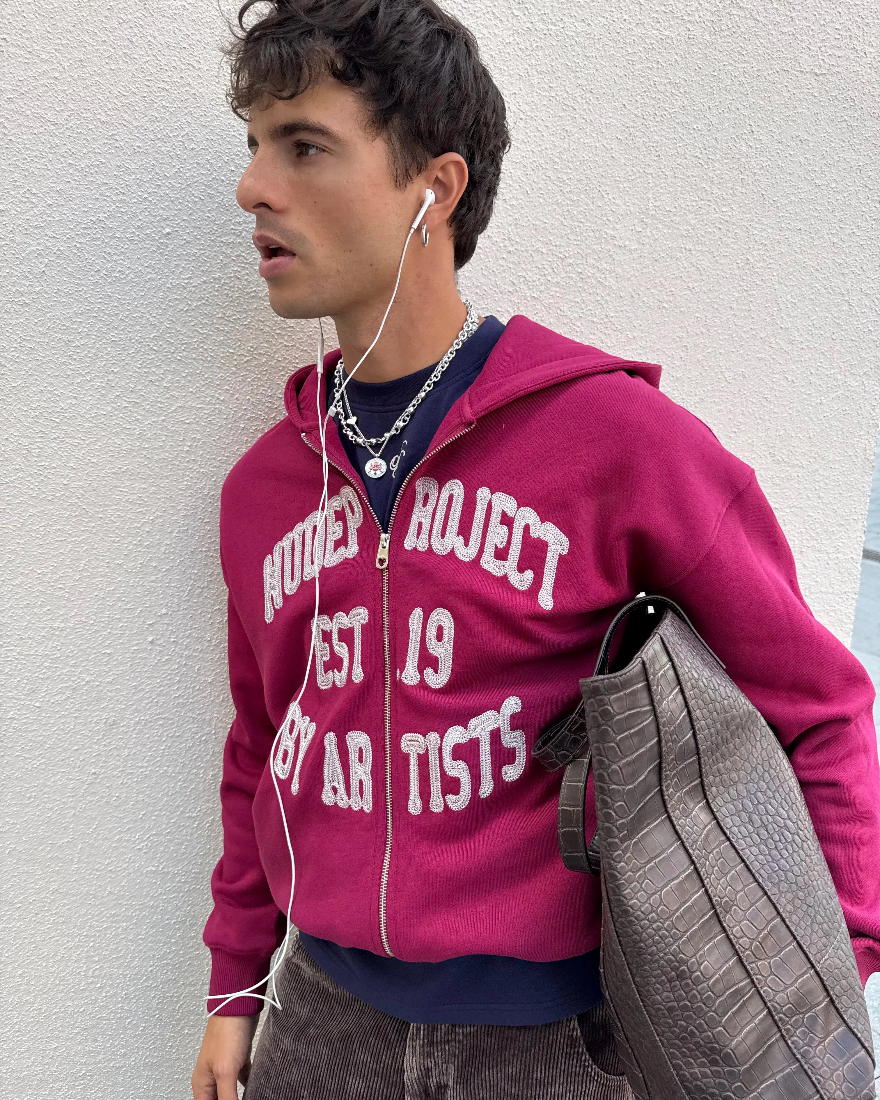 Gravity Zip-Up Hoodie Burgundy