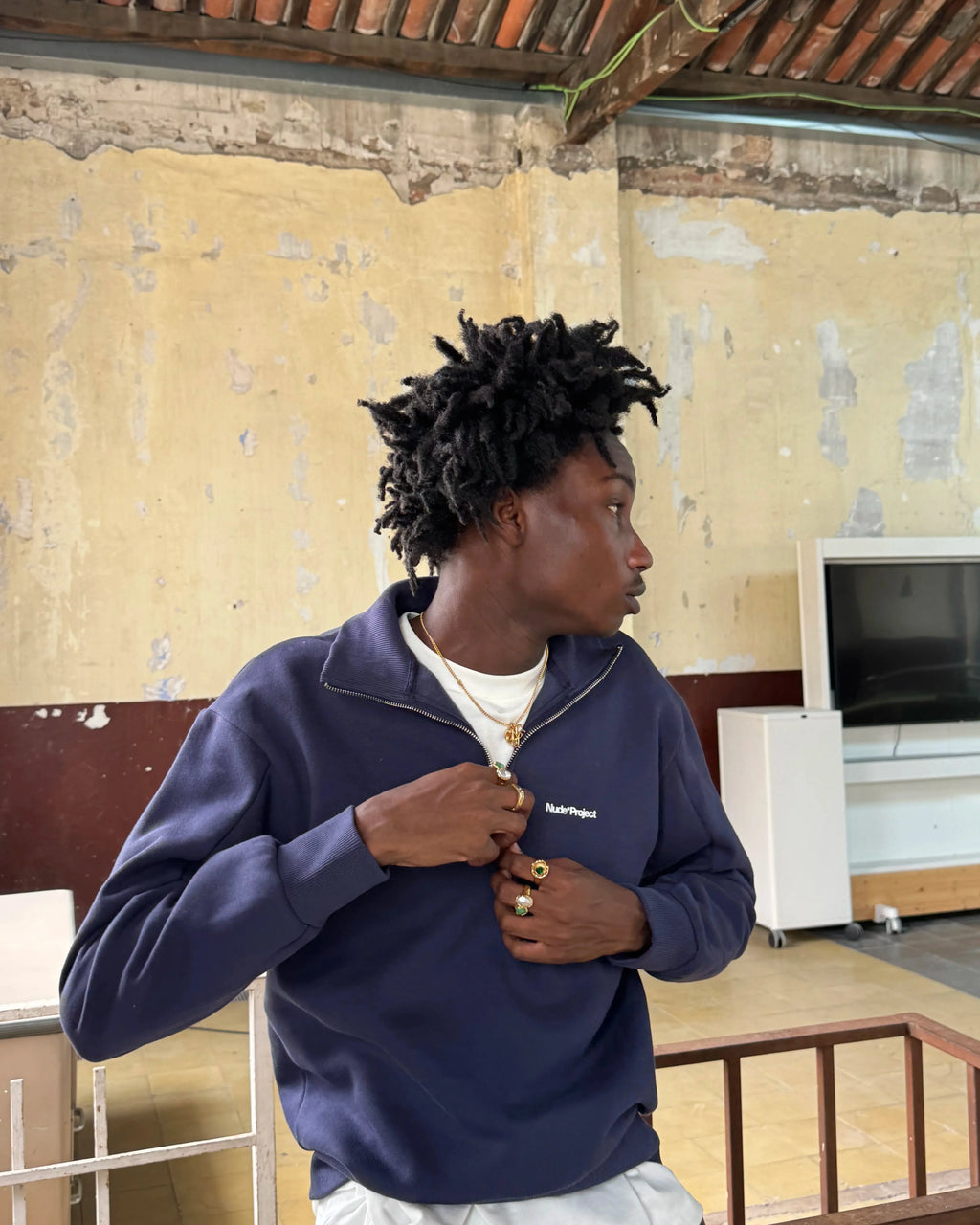 Quarter Zip Origins Azul Marino