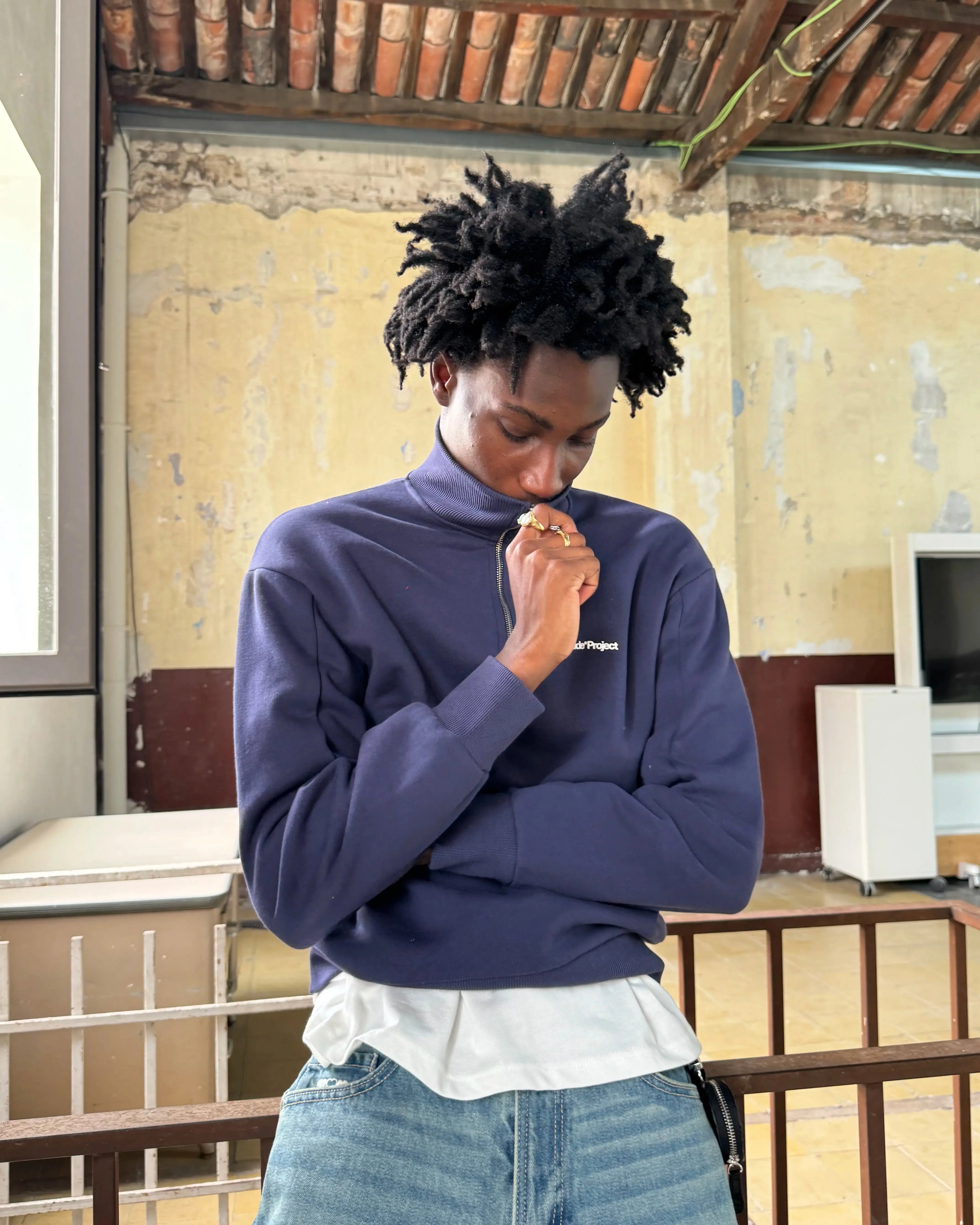 Quarter Zip Origins Azul Marino