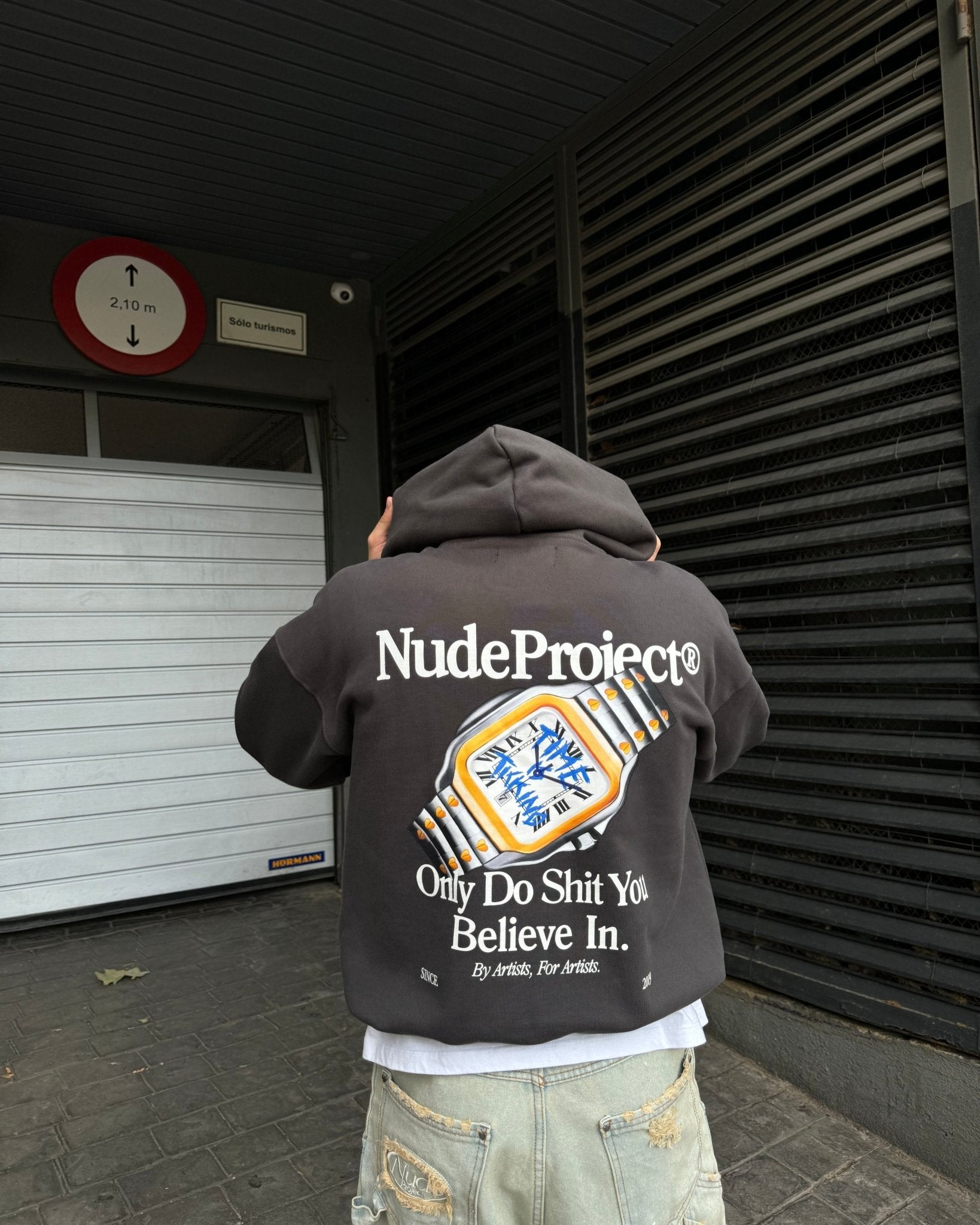 Sudadera Time Gris Oscuro