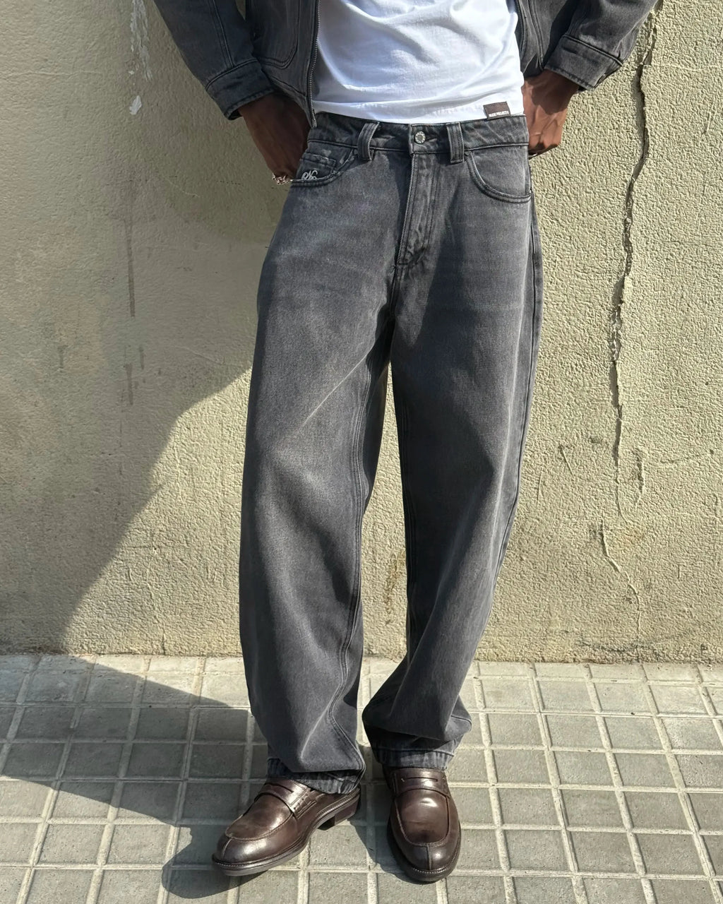 Pantalón Vaquero Básico Negro Wash