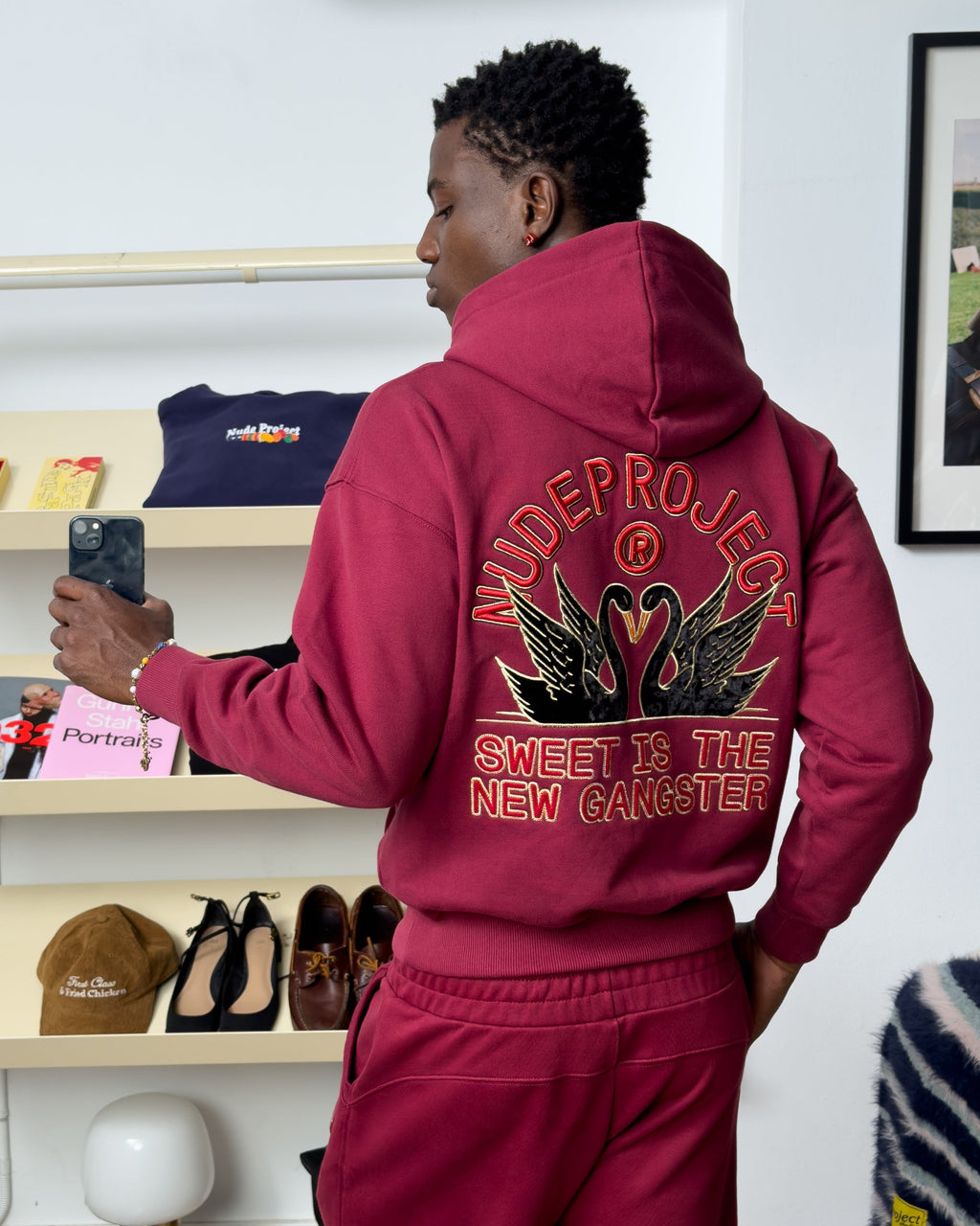 Sudadera Swans Granate